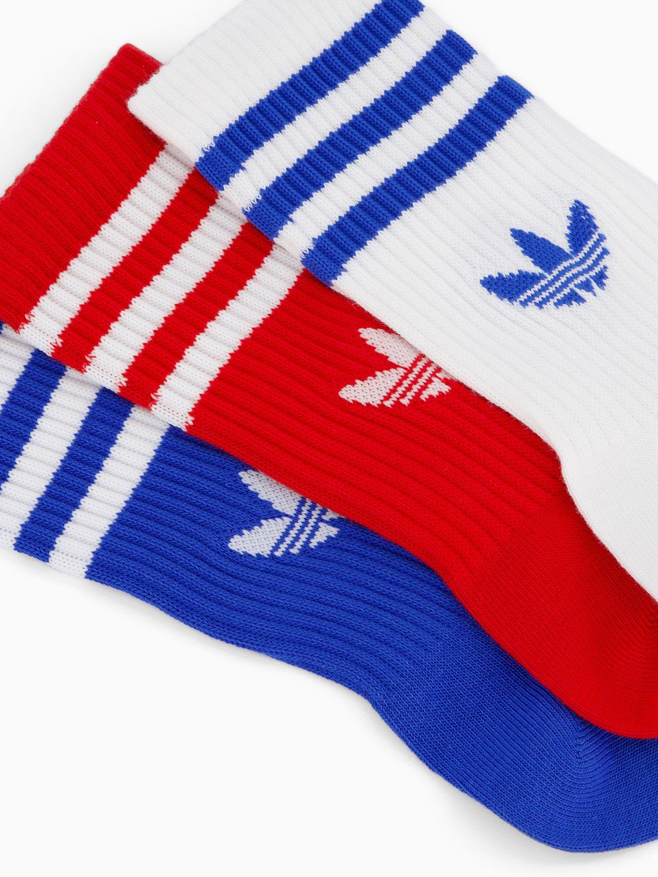  image of adidas-originals-mens-3-stripe-crew-socks-3-pack-multi