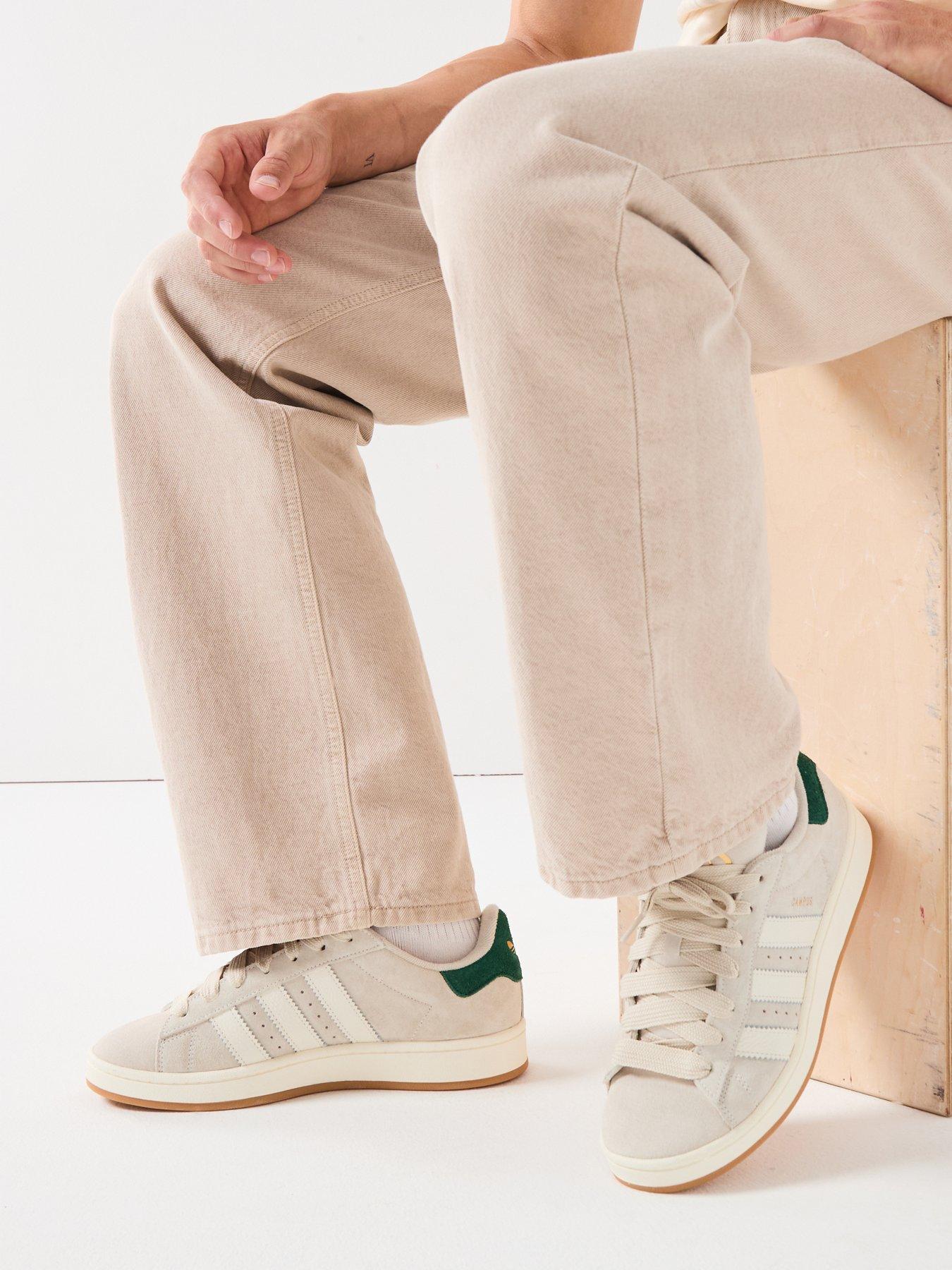 undefined Unisex Campus 00s Trainers - Off White/green