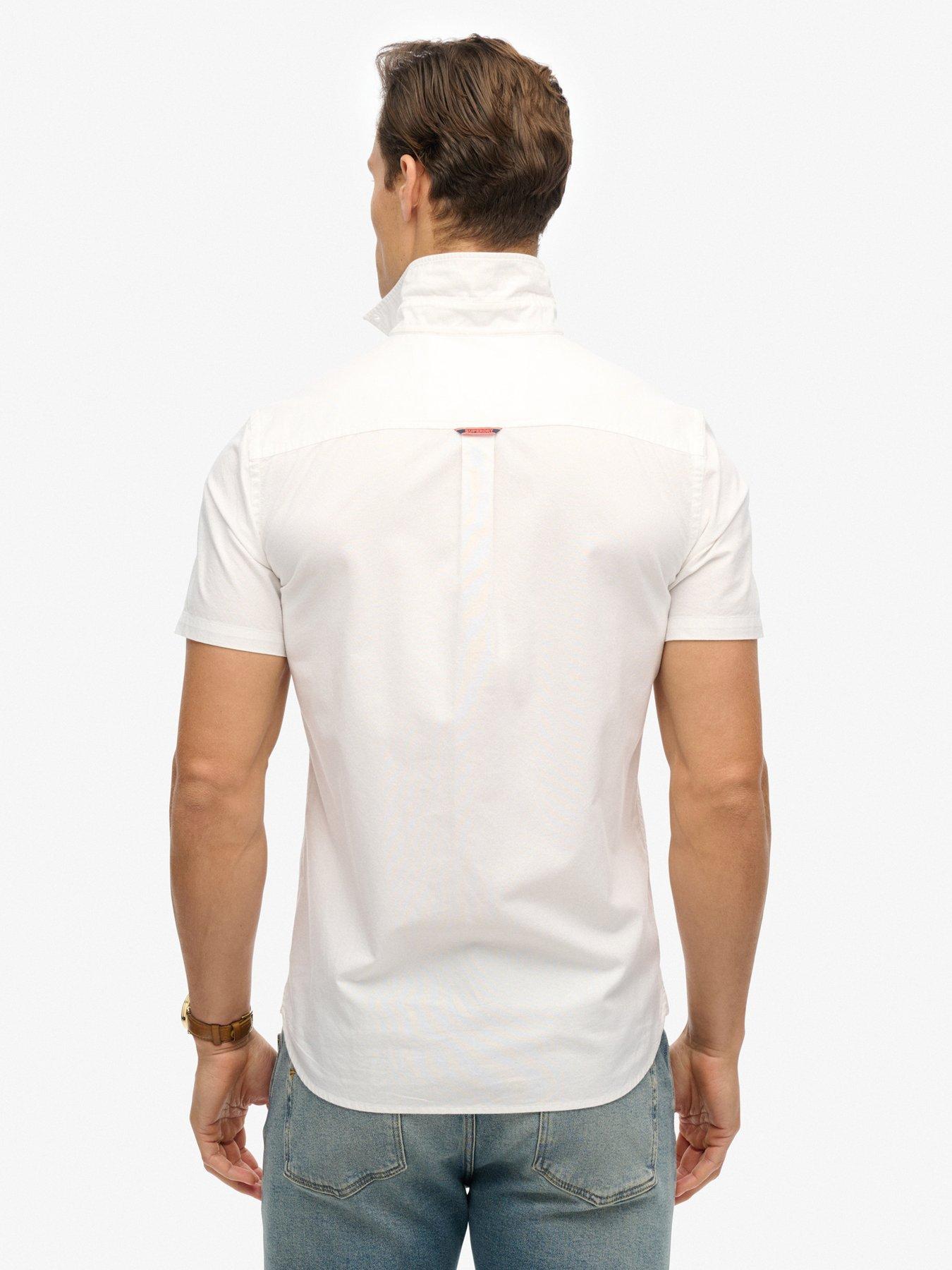  image of superdry-oxford-short-sleeve-shirt-white