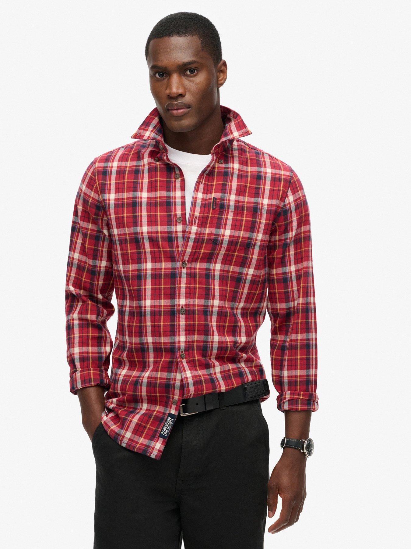  image of superdry-original-vintage-check-shirt-red