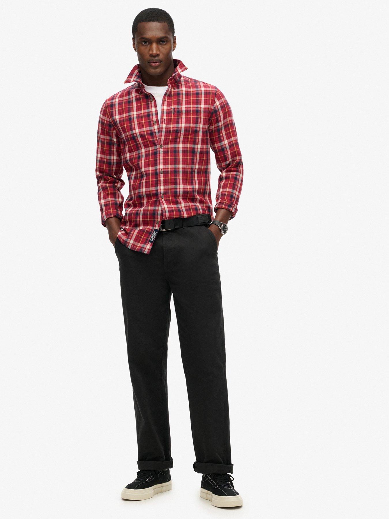  image of superdry-original-vintage-check-shirt-red