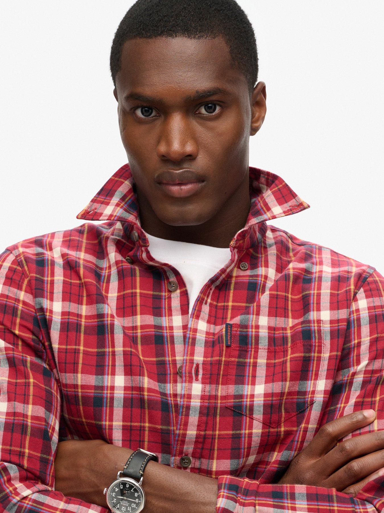  image of superdry-original-vintage-check-shirt-red
