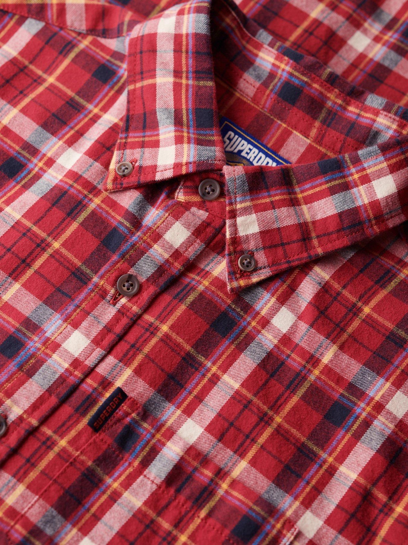  image of superdry-original-vintage-check-shirt-red
