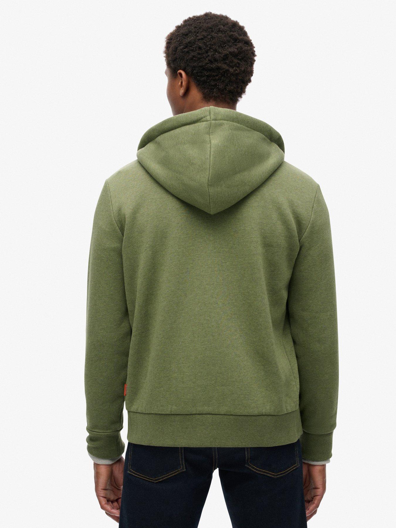Image 2 of 5 of Superdry Original Neon Graphic Zip Through Hoodie - Green