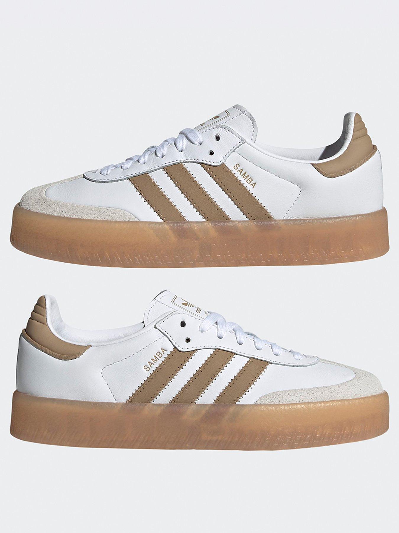 Image 3 of 6 of adidas Originals Women's Sambae Trainers - Brown/White