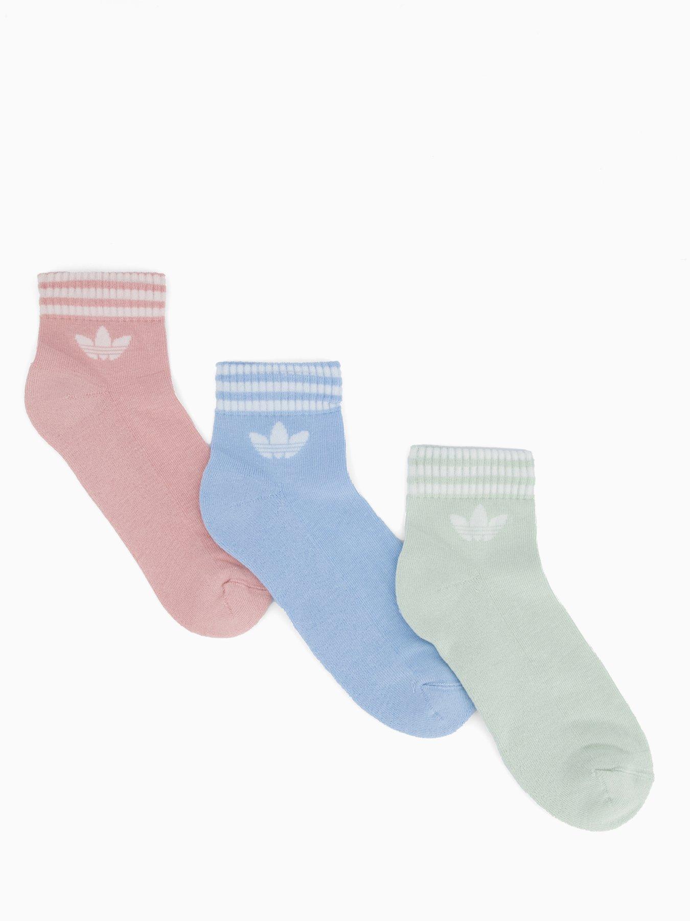  image of adidas-originals-womens-3-stripe-ankle-socks-3-pack-multi
