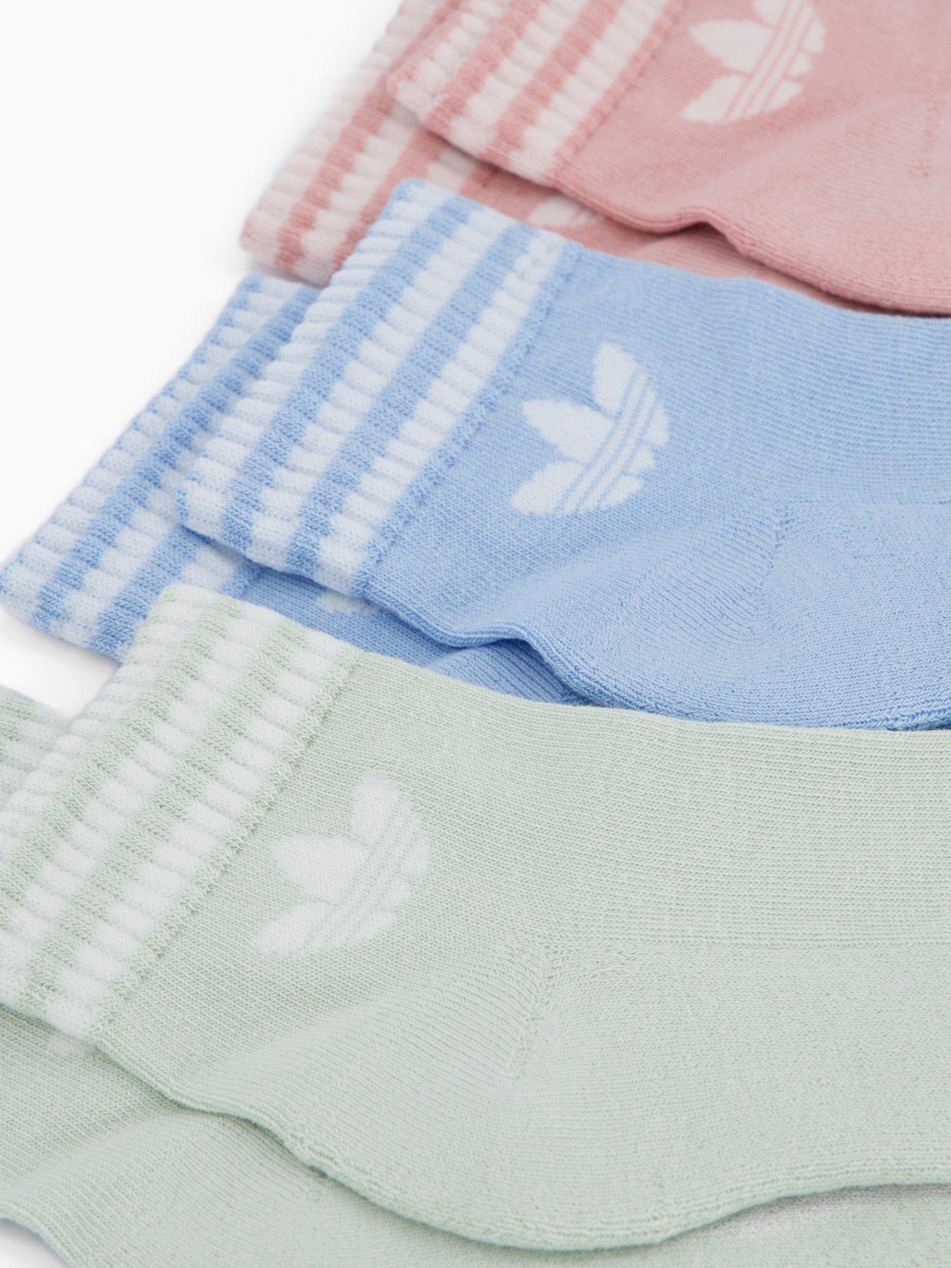  image of adidas-originals-womens-3-stripe-ankle-socks-3-pack-multi