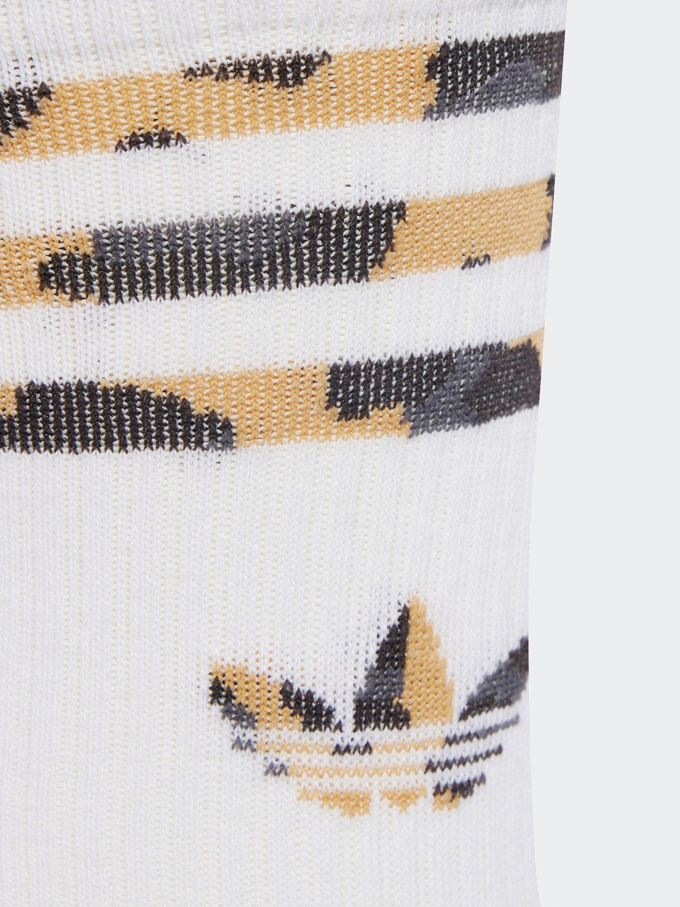 Image 3 of 4 of adidas Originals Women's Leopard Crew Socks 2 Pack - Leopard Print