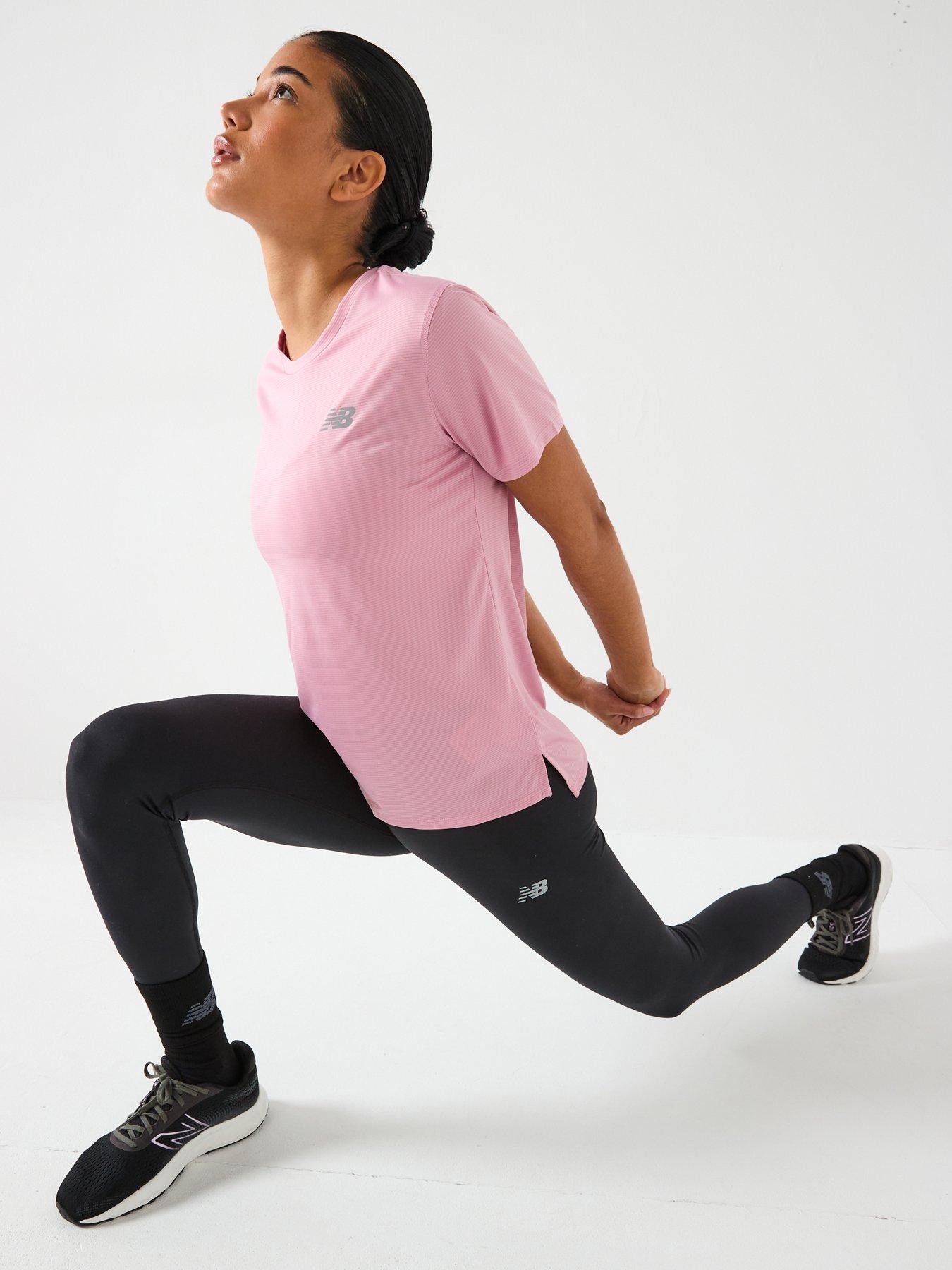  image of new-balance-womens-running-essential-t-shirt-pink