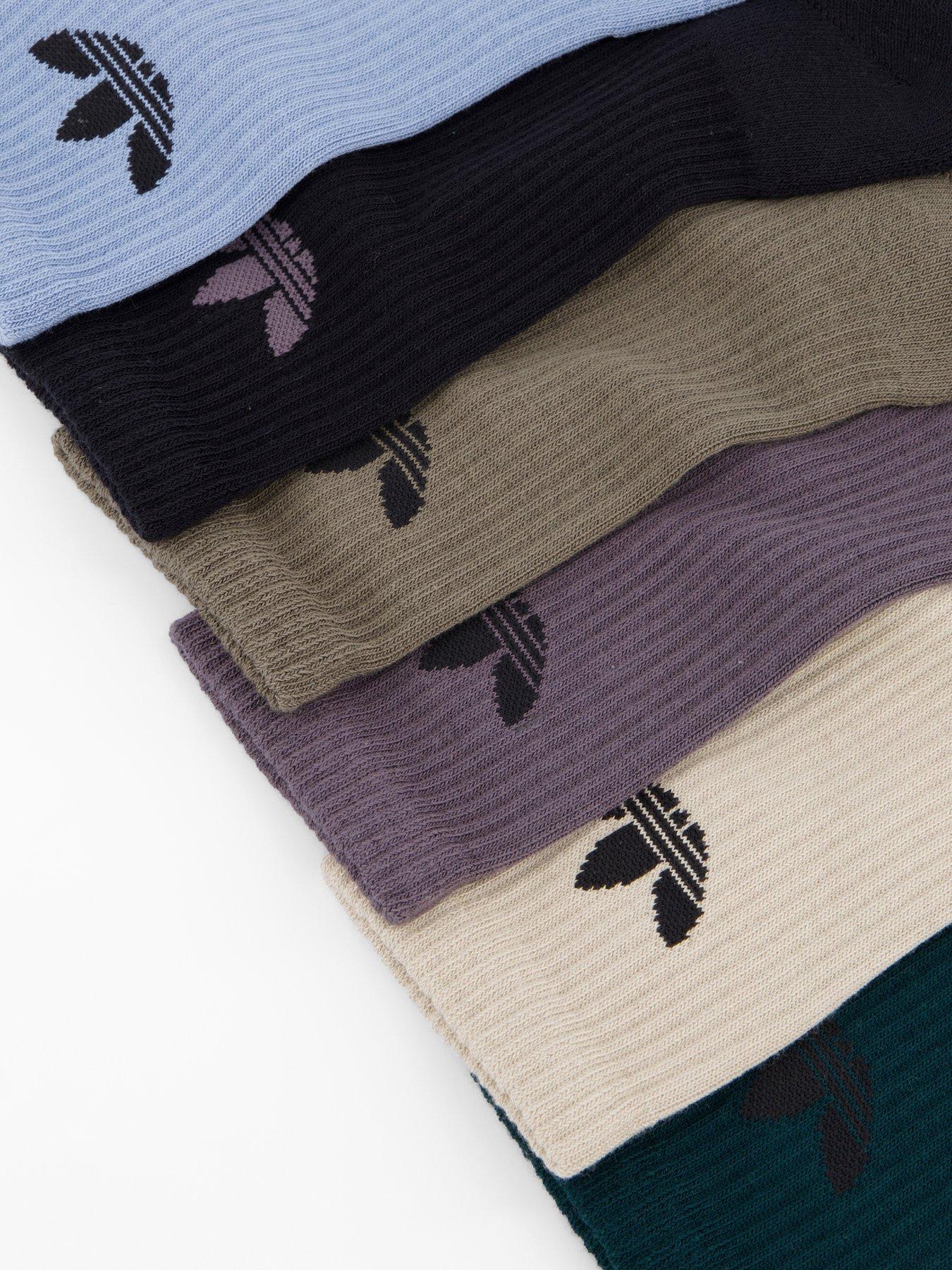  image of adidas-originals-unisex-trefoil-crew-sock-6-pack-multi