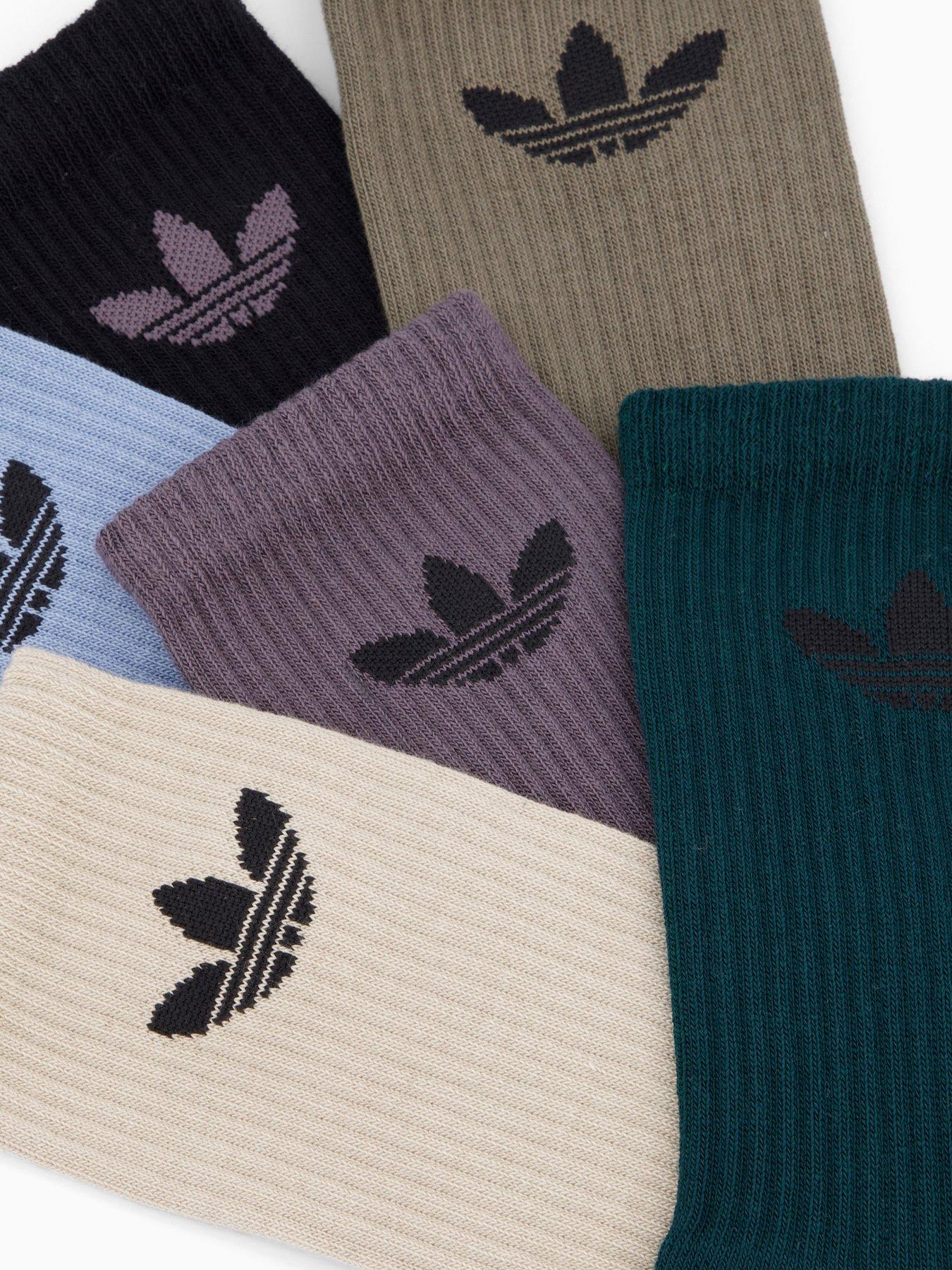Image 4 of 4 of adidas Originals Unisex Trefoil Crew Sock 6 Pack - Multi