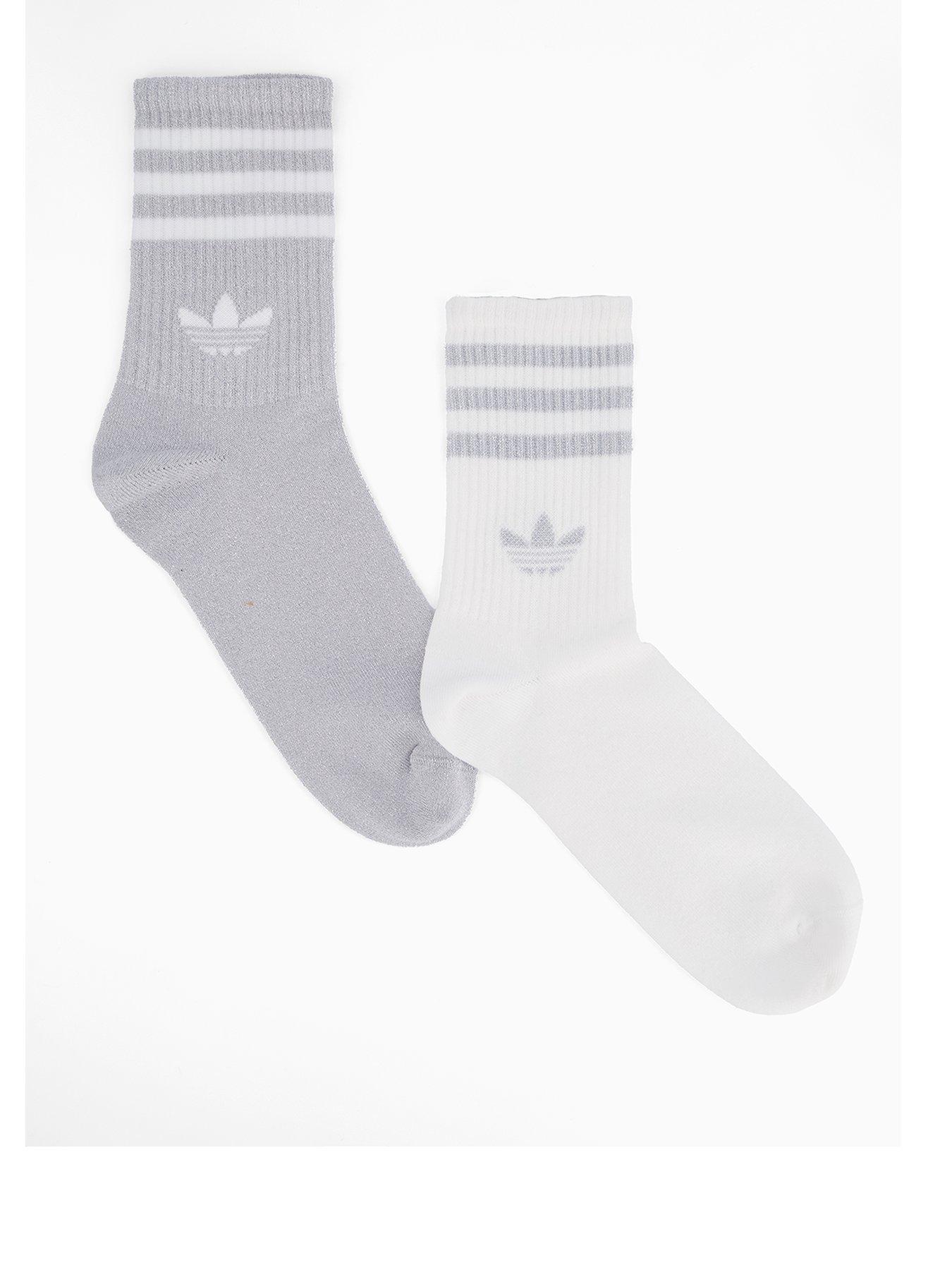 adidas-originals-unisex-3-stripe-glitter-crew-socks-2-pack-silver