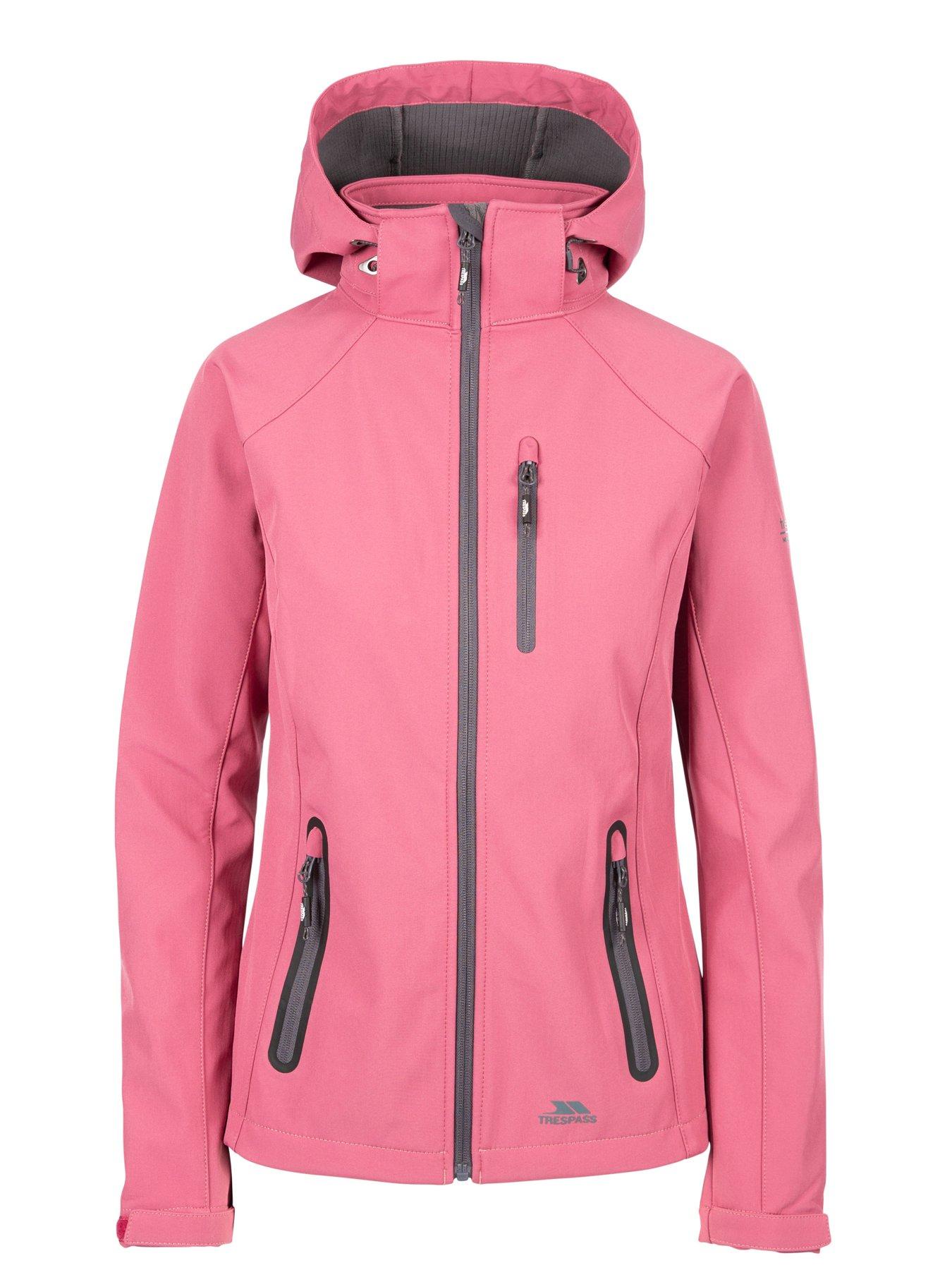  image of trespass-ladies-bela-softshell-jacket-rose-blush