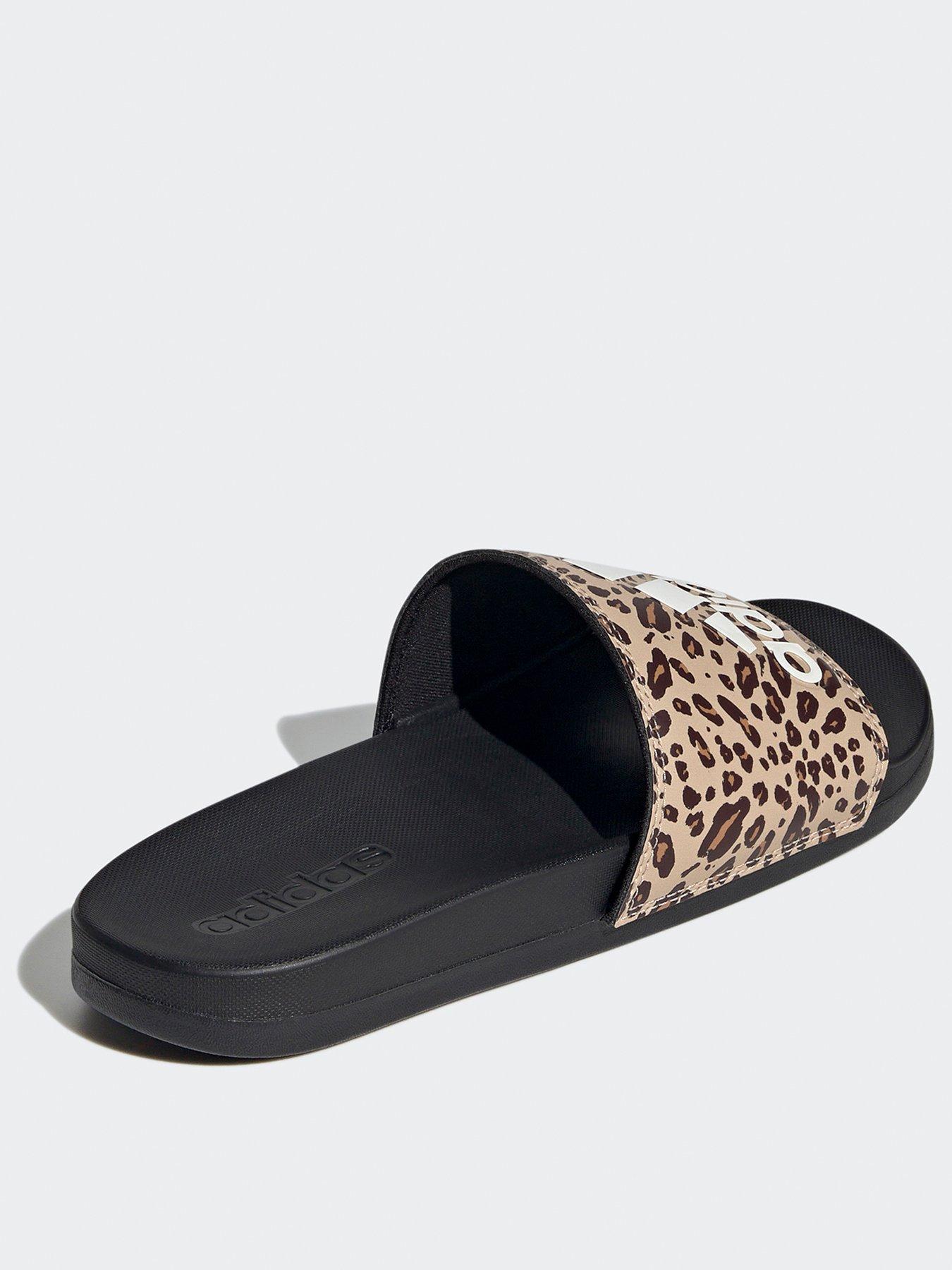Image 3 of 7 of adidas Sportswear Women's Adilette Comfort Leopard Slides - Brown
