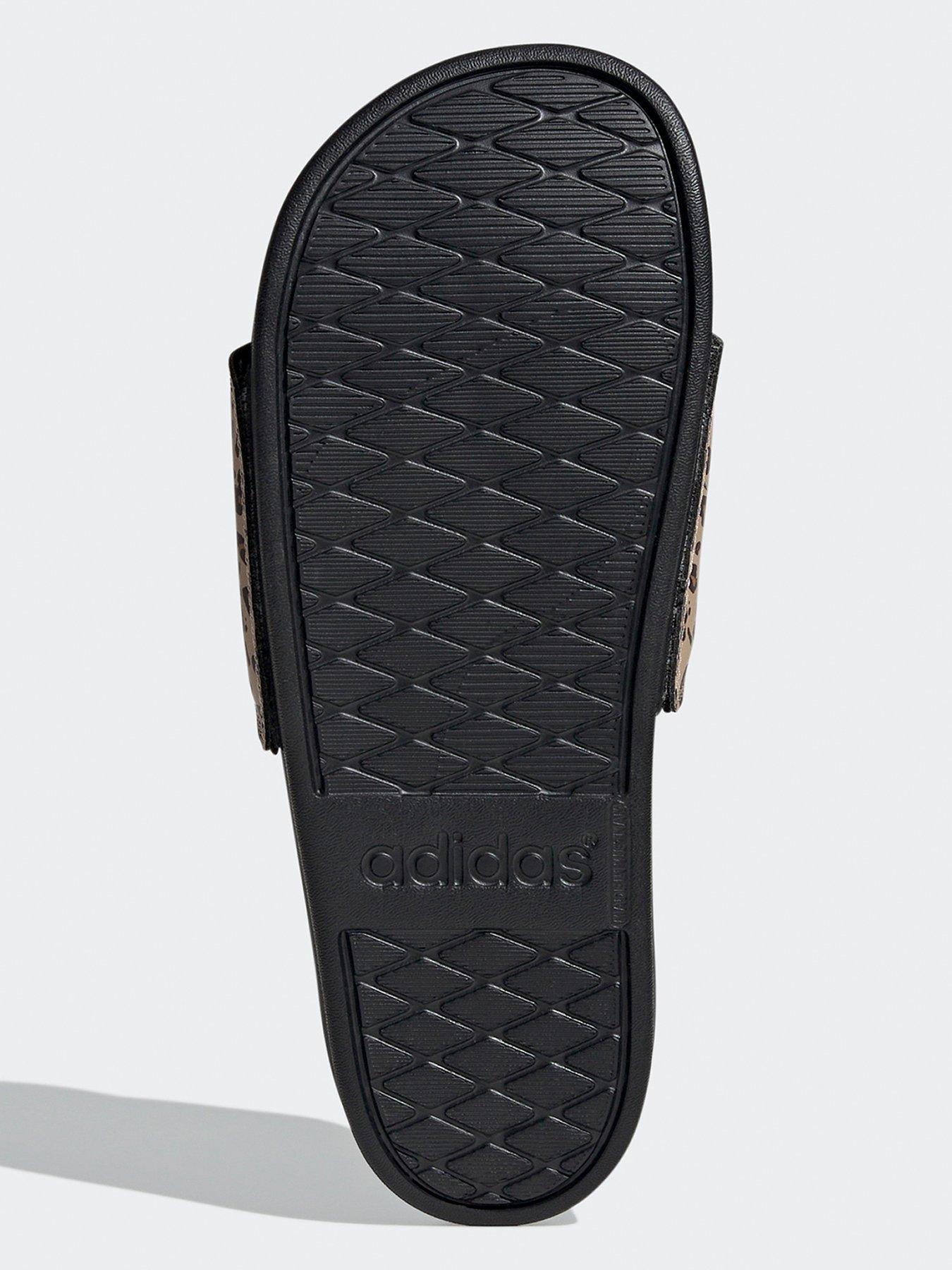 Image 5 of 7 of adidas Sportswear Women's Adilette Comfort Leopard Slides - Brown