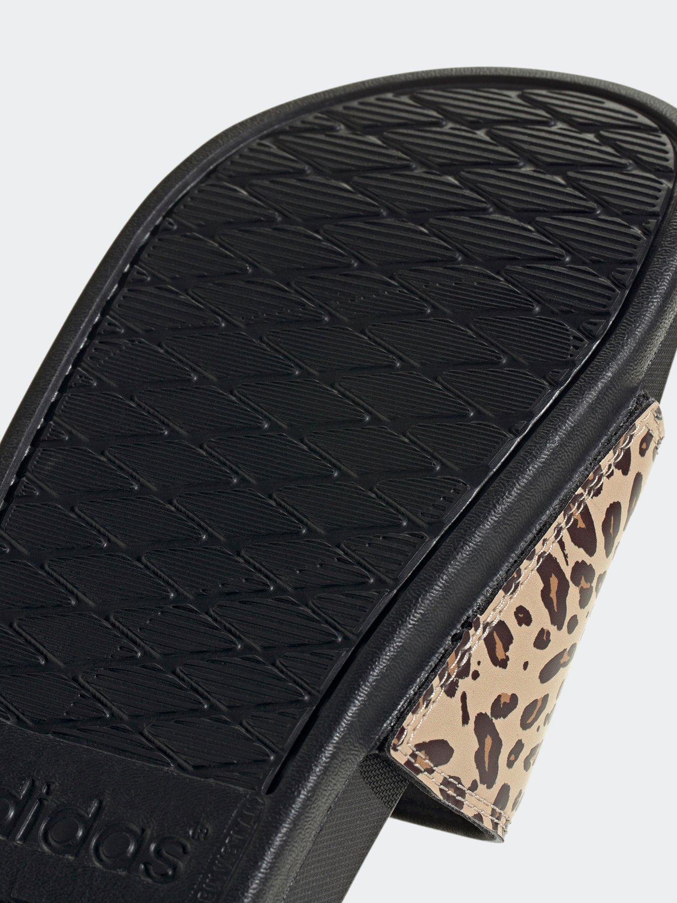 Image 7 of 7 of adidas Sportswear Women's Adilette Comfort Leopard Slides - Brown