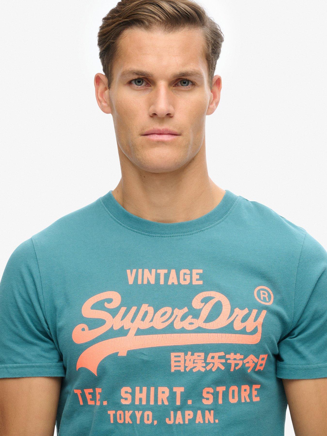  image of superdry-neon-vl-graphic-t-shirt-blue