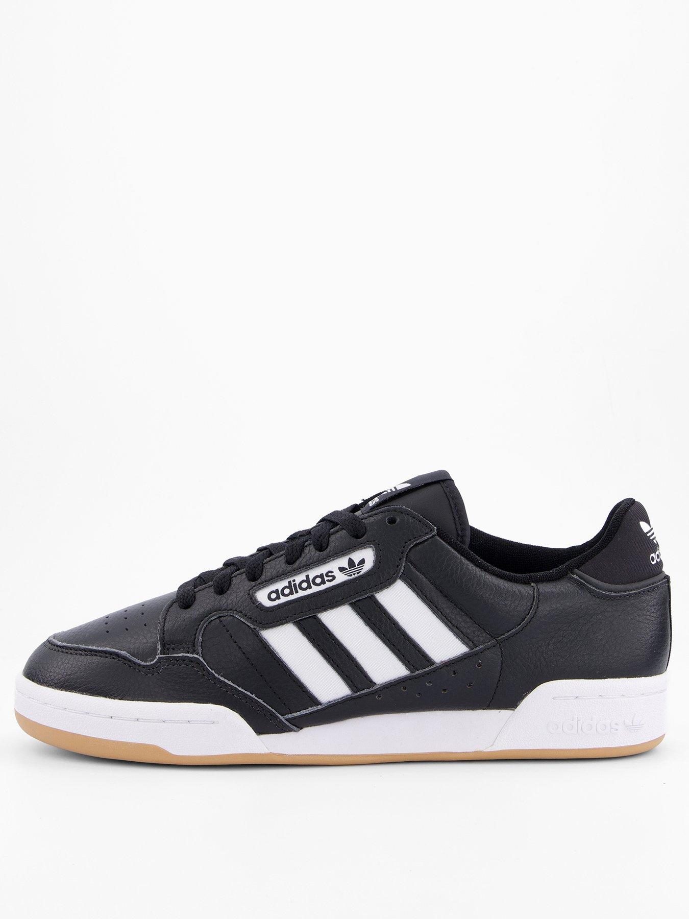 adidas Originals Men's Continental 80 Stripes Trainers - Black