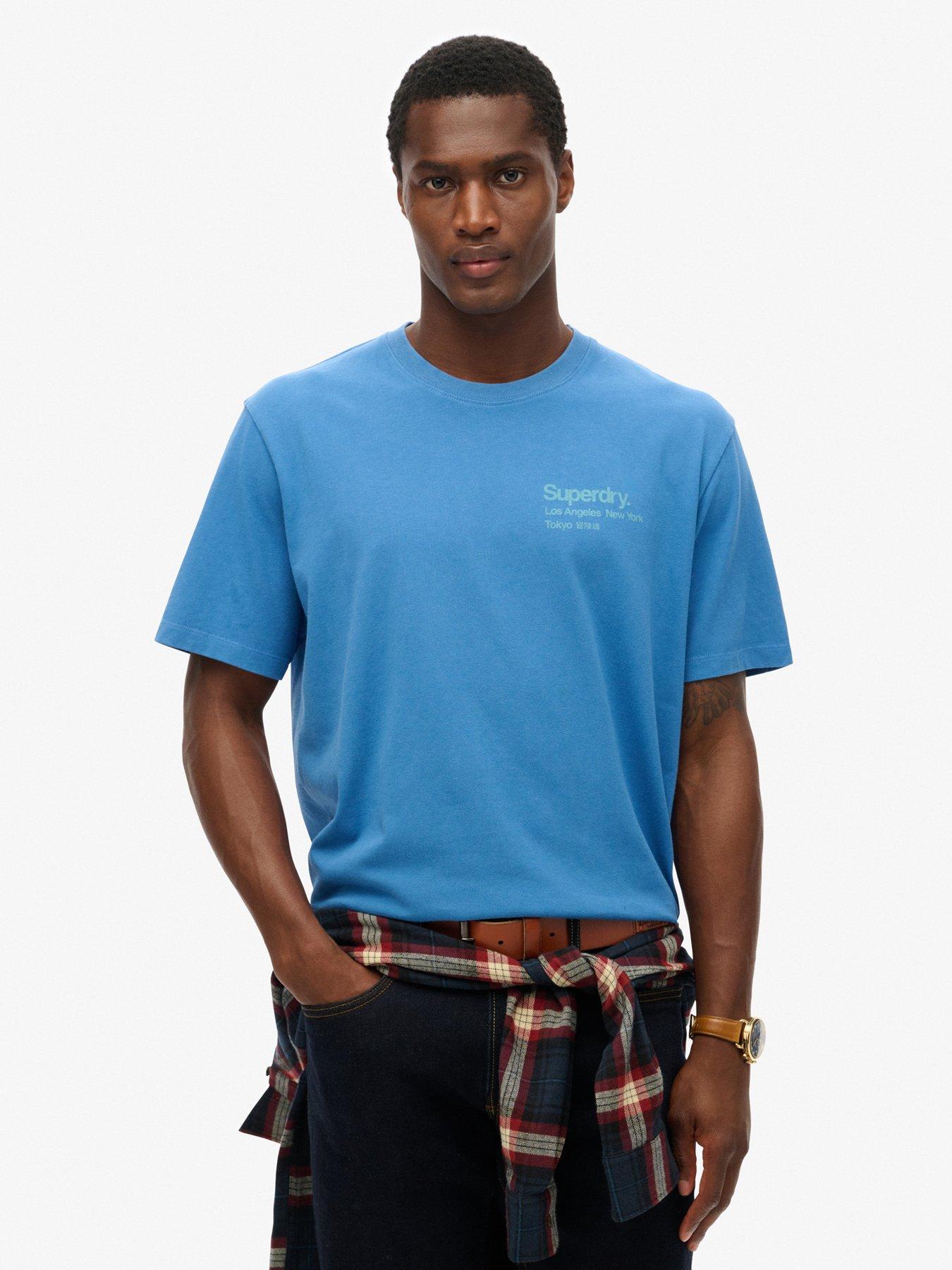 undefined Core Logo City Back Graphic T-Shirt - Blue