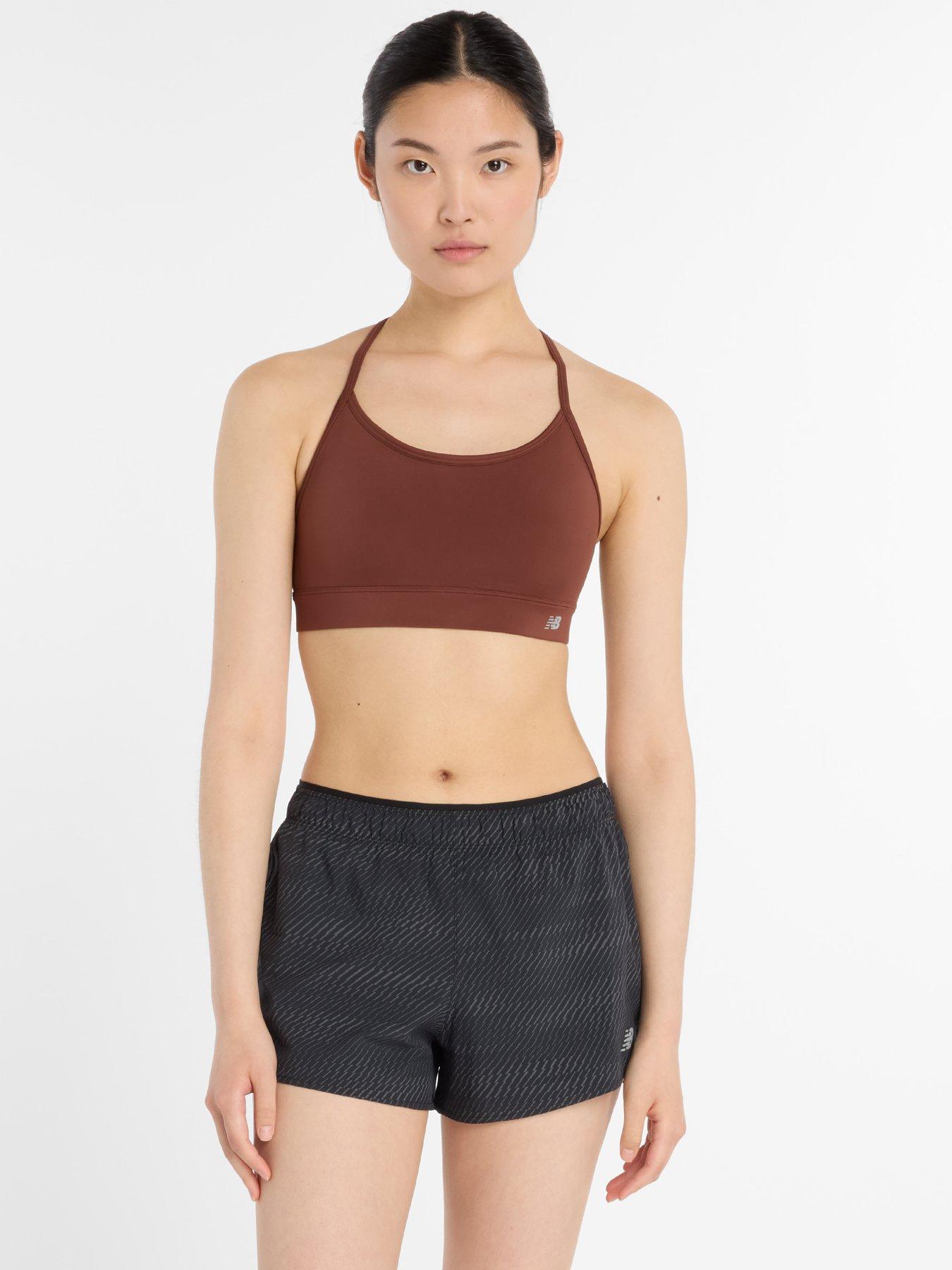 New Balance Womens Training Essential Low Support Sports Bra - Burgundy