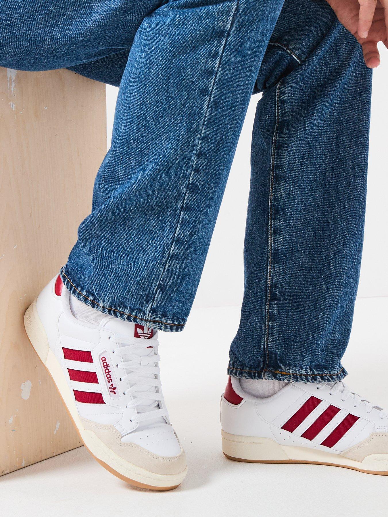 adidas Originals Men's Continental 80 Stripes Trainers - White/Red