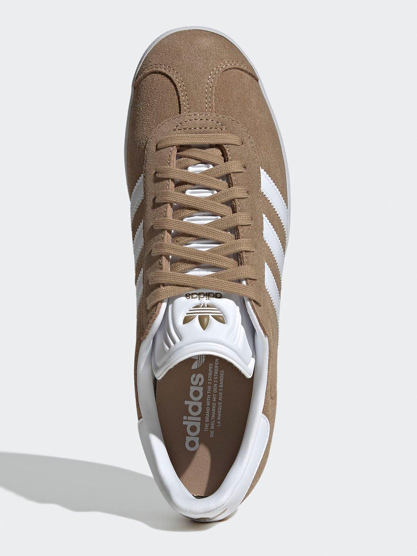 adidas gazelle silver green womens adidas Women's Originals Gazelle Indoor Shoes, Magic Beige / Cloud White / Gum / 9.5 main image 1