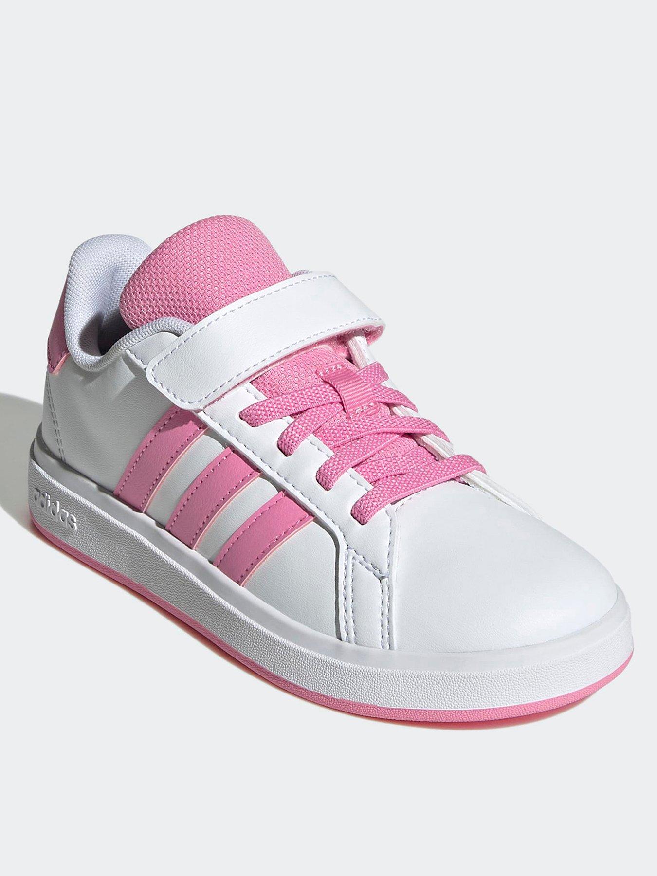 Image 2 of 7 of adidas Sportswear Kid's Grand Court 20 El C Trainers - White/Pink