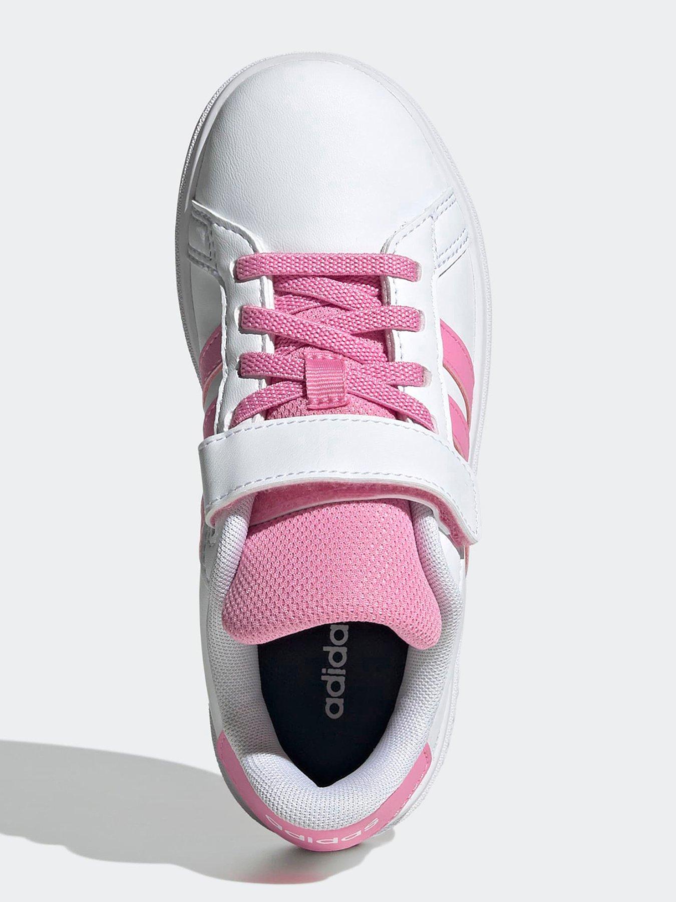 Image 4 of 7 of adidas Sportswear Kid's Grand Court 20 El C Trainers - White/Pink