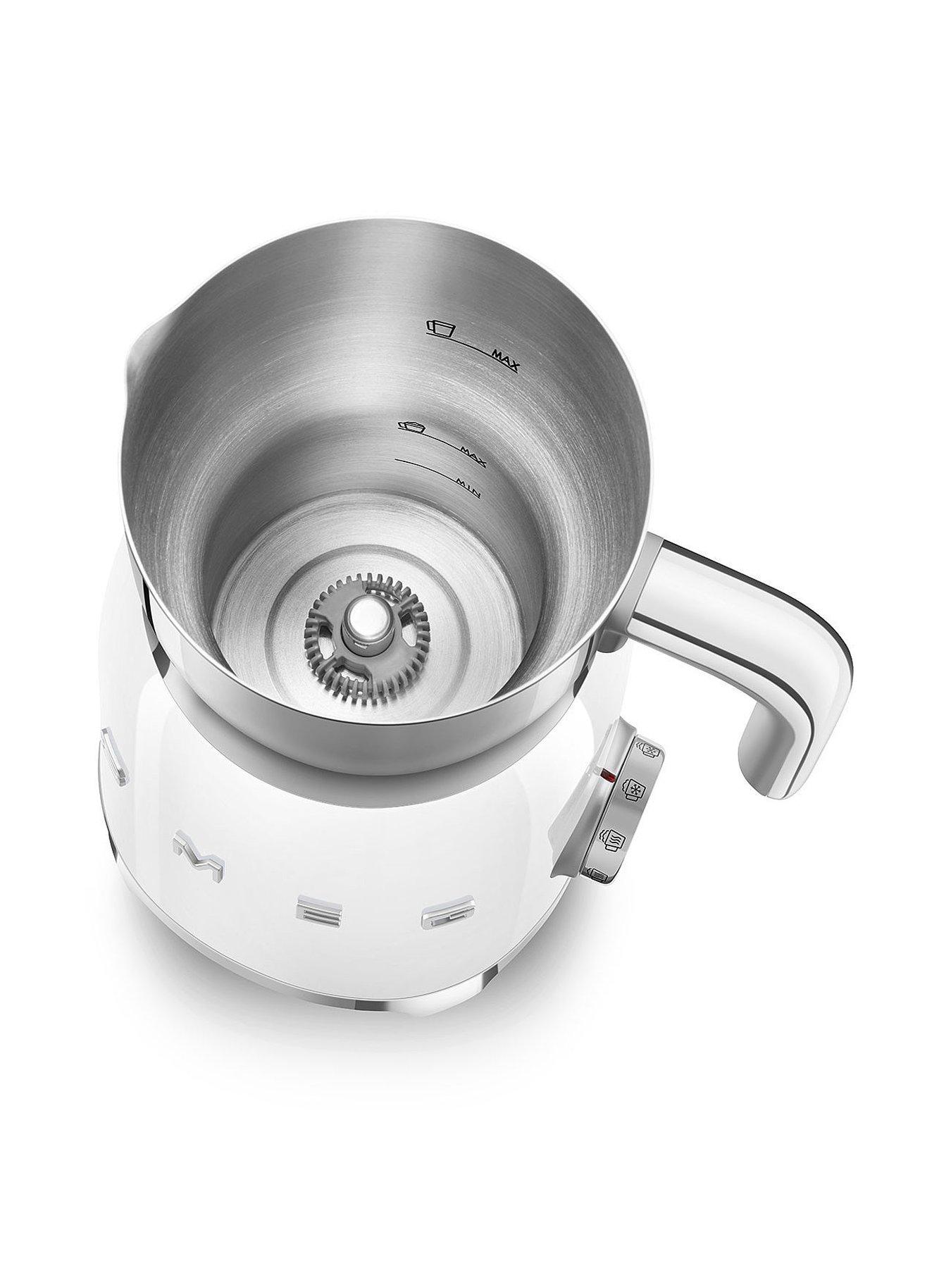 Image 3 of 6 of Smeg EEJB302 50s Style Coffee Grinder &amp; Induction Milk Frother - White