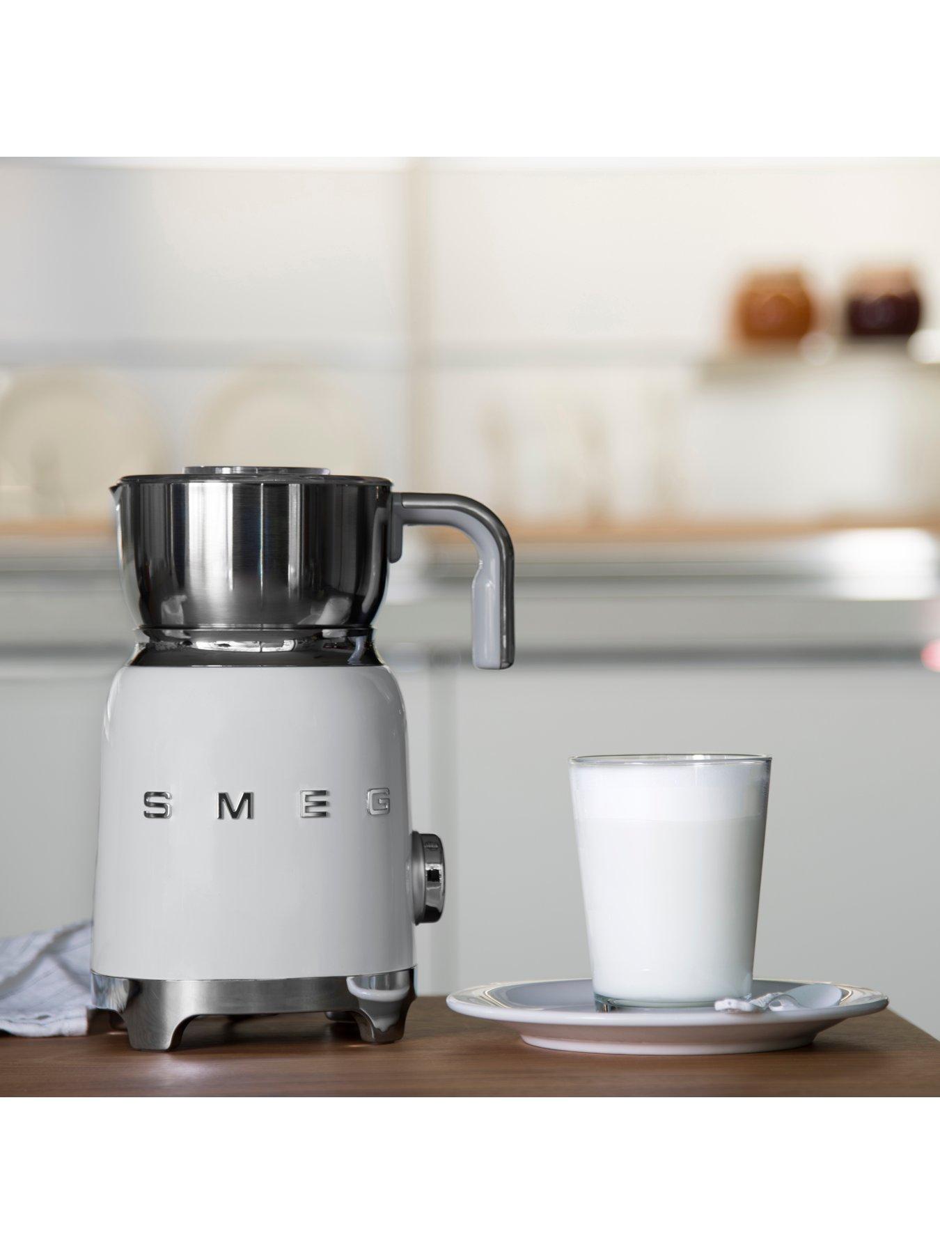 image of smeg-eejb302-50s-style-coffee-grinder-induction-milk-frother-white