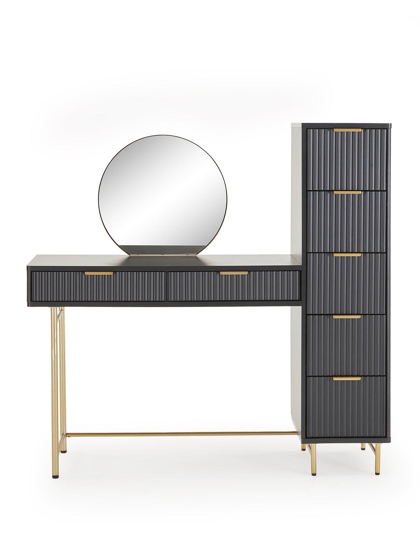 Image 2 of 7 of Very Home Cora Dressing Table, Mirror & Side Drawers