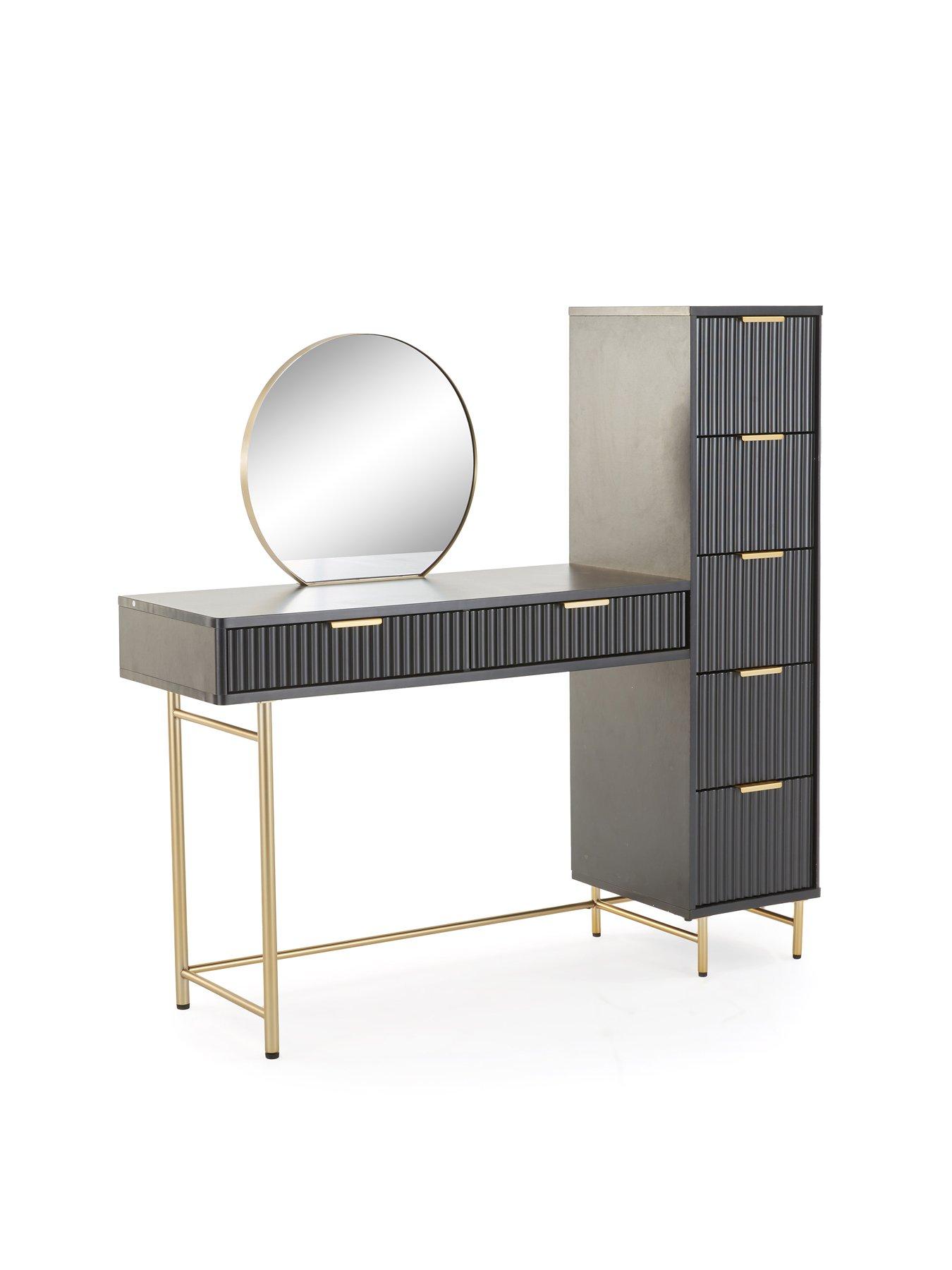 Image 3 of 7 of Very Home Cora Dressing Table, Mirror & Side Drawers