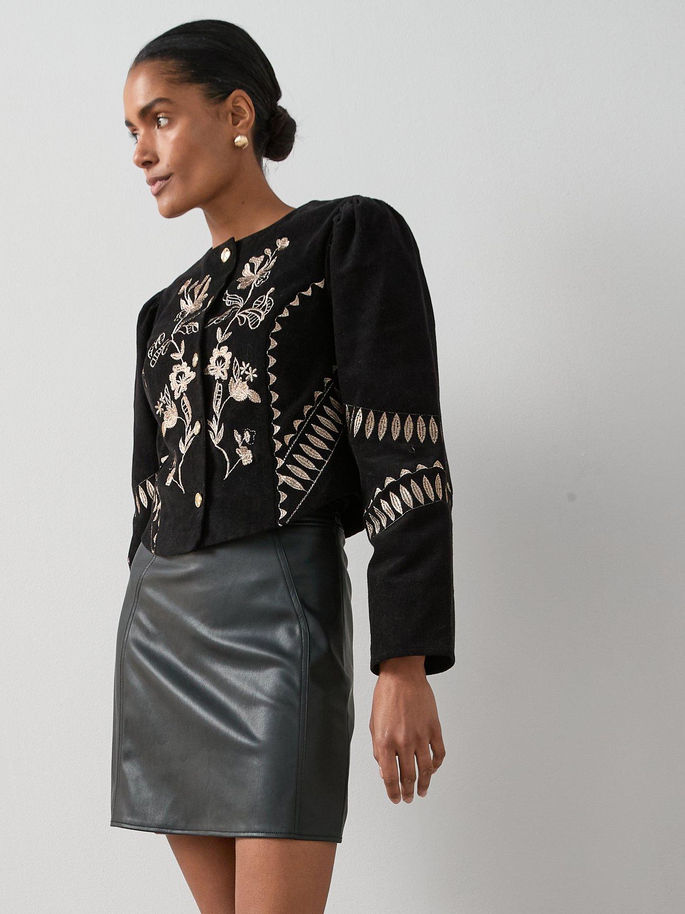  image of the-very-collection-punbspmini-skirt-black