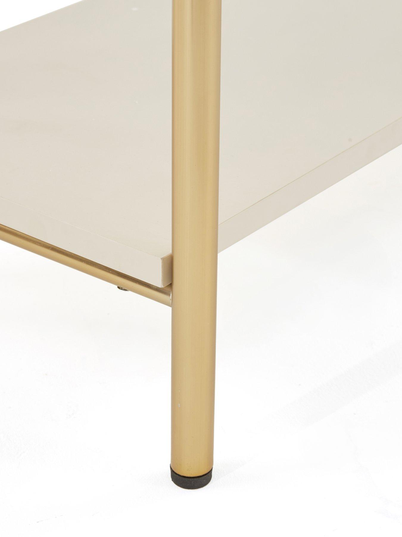 Image 7 of 7 of Very Home Cora Console Table - Ivory/Brass