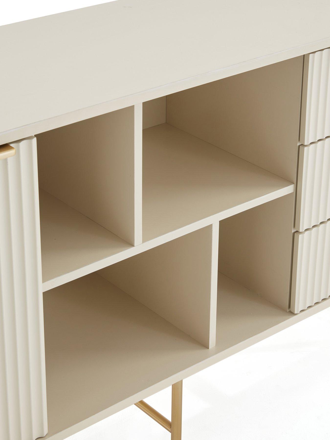 Image 5 of 7 of Very Home Cora Large Multi Sideboard - Ivory/Brass