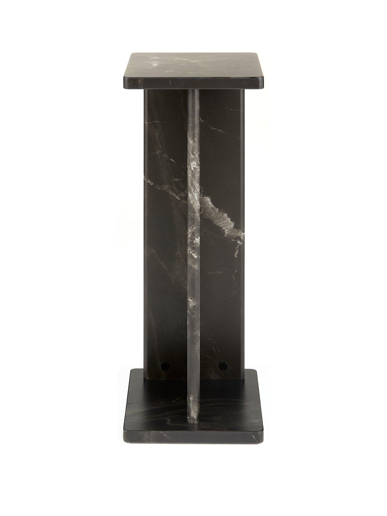 Image 2 of 6 of Very Home Bloc Stone Effect Pedestal Table - Charcoal - FSC&reg; Certified