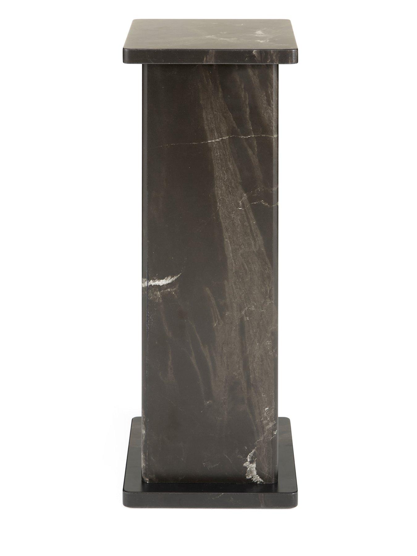 Image 4 of 6 of Very Home Bloc Stone Effect Pedestal Table - Charcoal - FSC&reg; Certified
