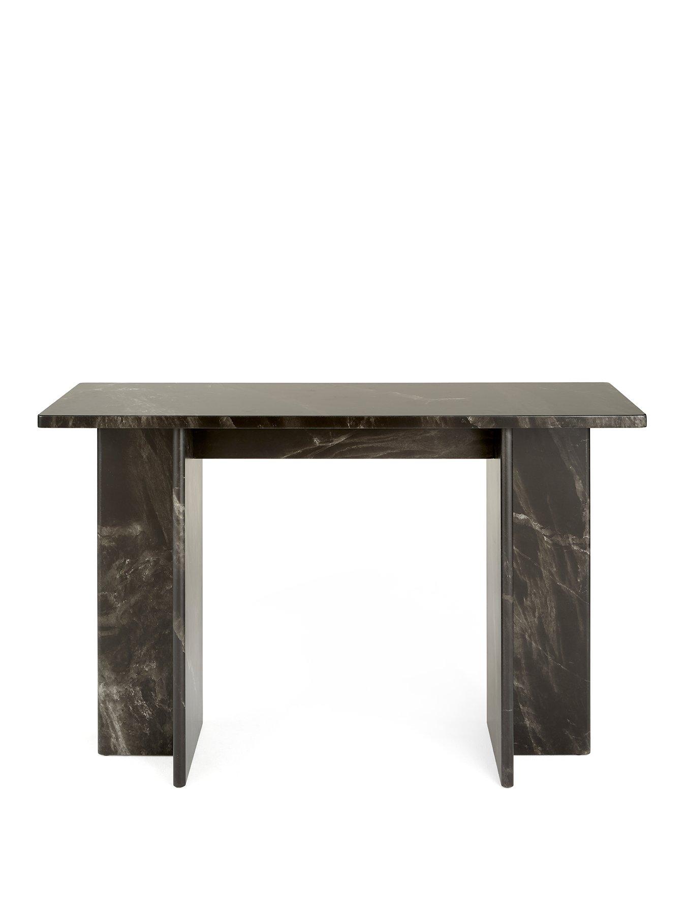 Image 2 of 6 of Very Home Bloc Stone Effect Console Table - Charcoal - FSC&reg; Certified