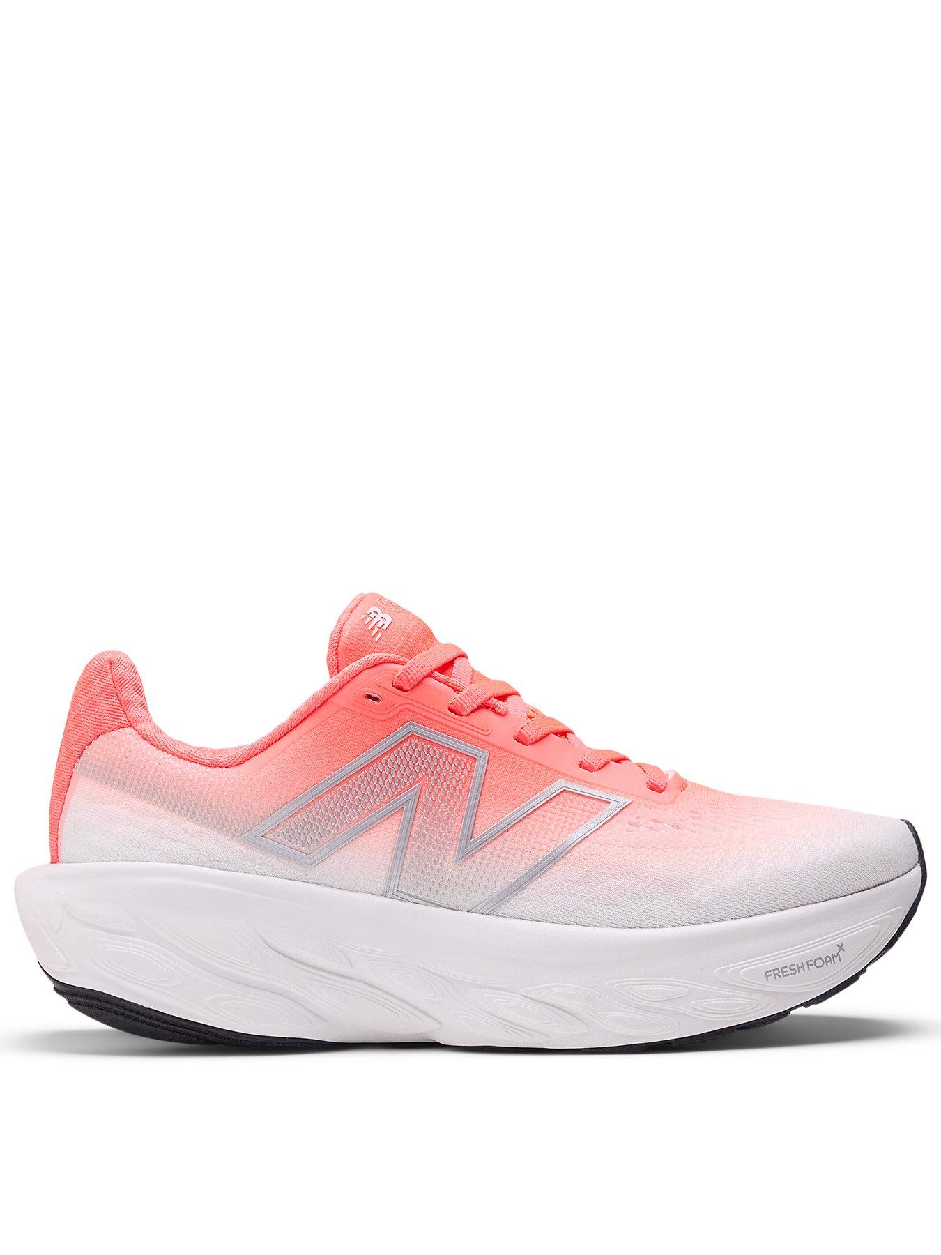 New Balance Womens Running Fresh Foam X 1080 V14 Trainers - White / Urgent Red
