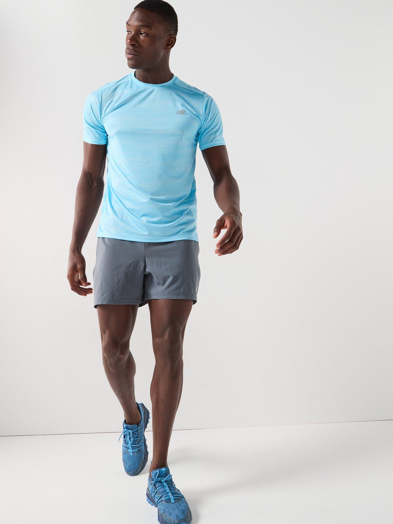  image of new-balance-mens-running-essential-printed-reflective-t-shirt-blue