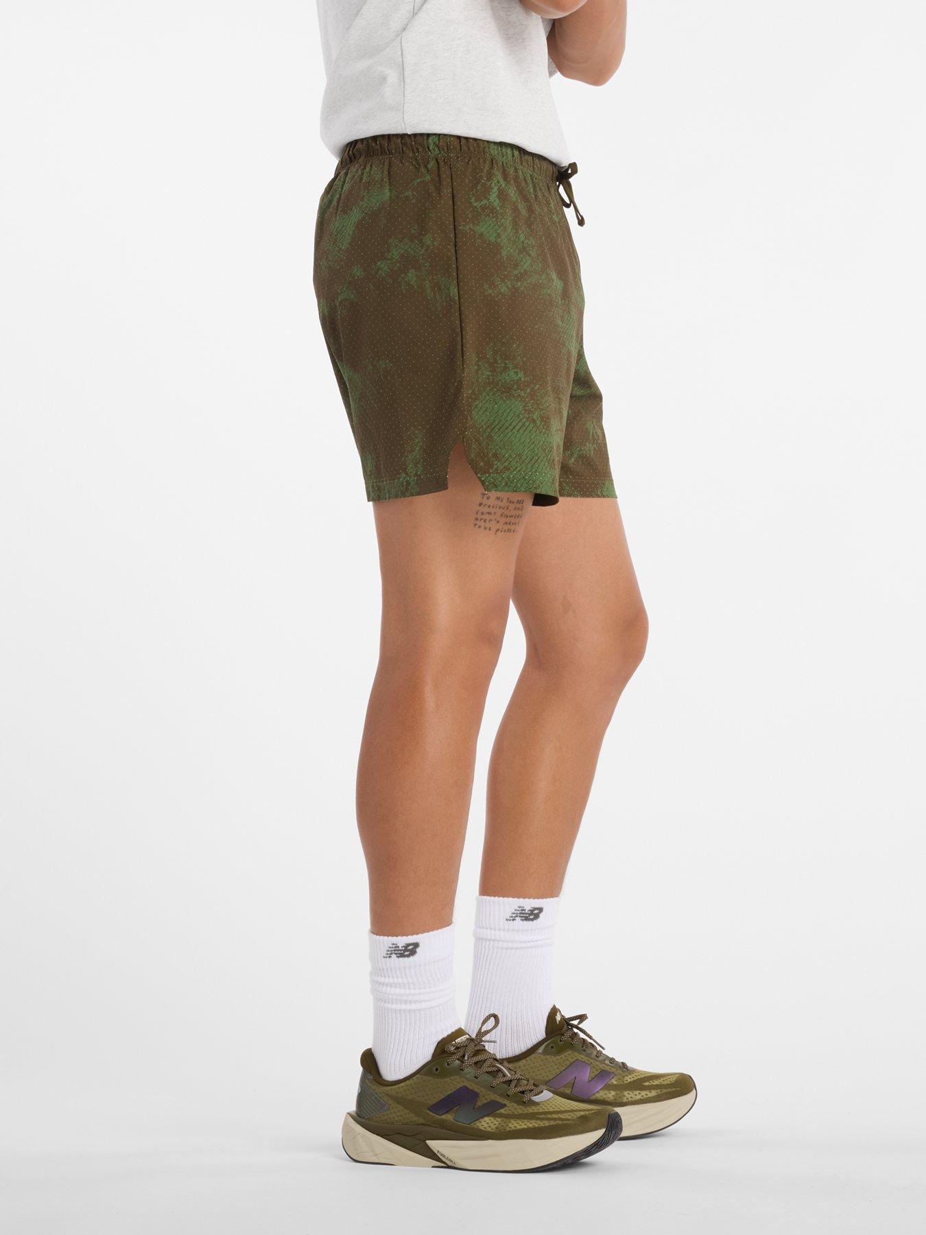 Image 3 of 6 of New Balance Mens Running Rc Printed 5-Inch Shorts - Green