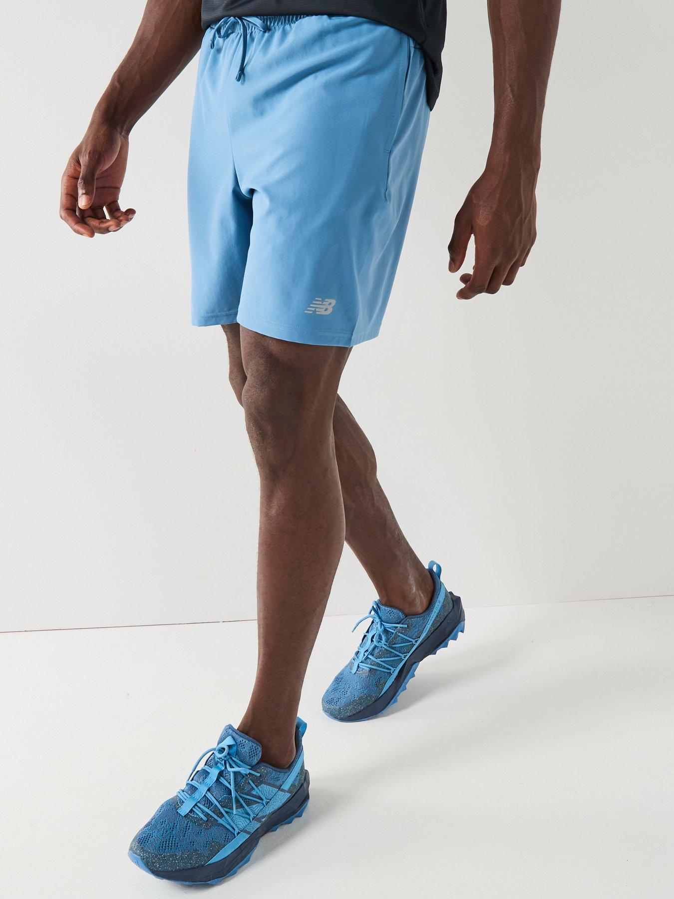New Balance Mens Running Essentials 7Inch Shorts - Blue