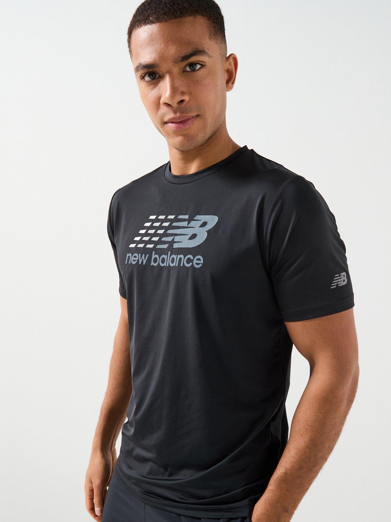 Image 1 of 5 of New Balance Mens Running Graphic T-Shirt - Black