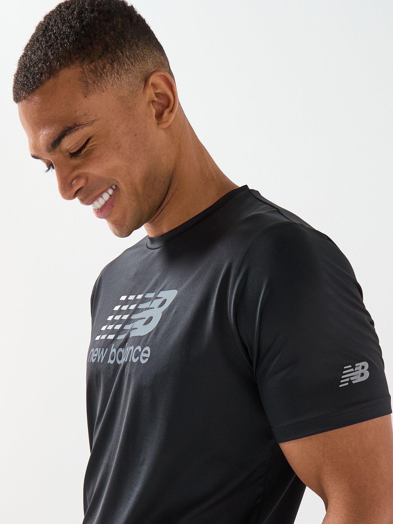 Image 4 of 5 of New Balance Mens Running Graphic T-Shirt - Black