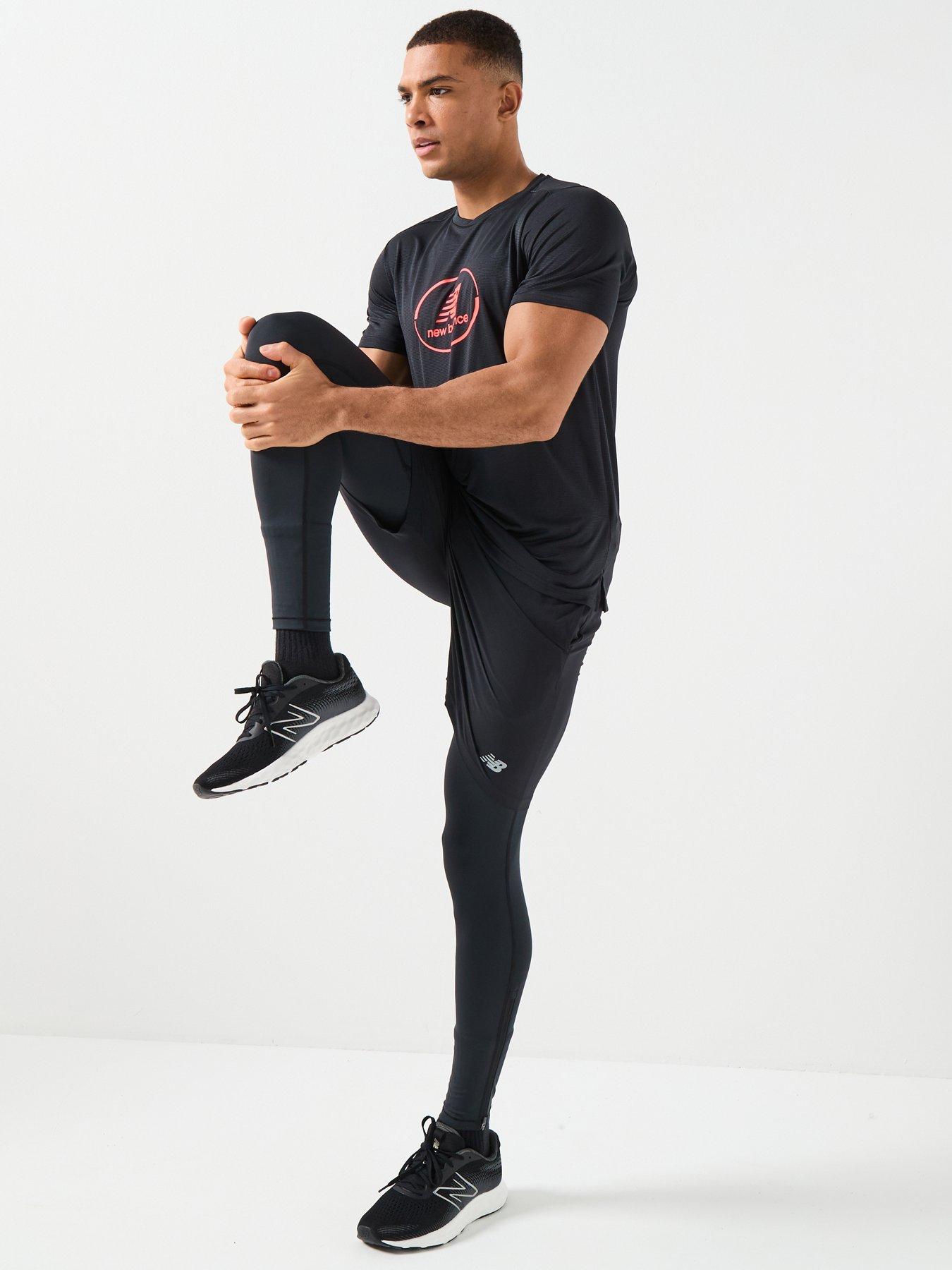 Image 3 of 4 of New Balance Mens Running Essential Graphic T-Shirt - Black