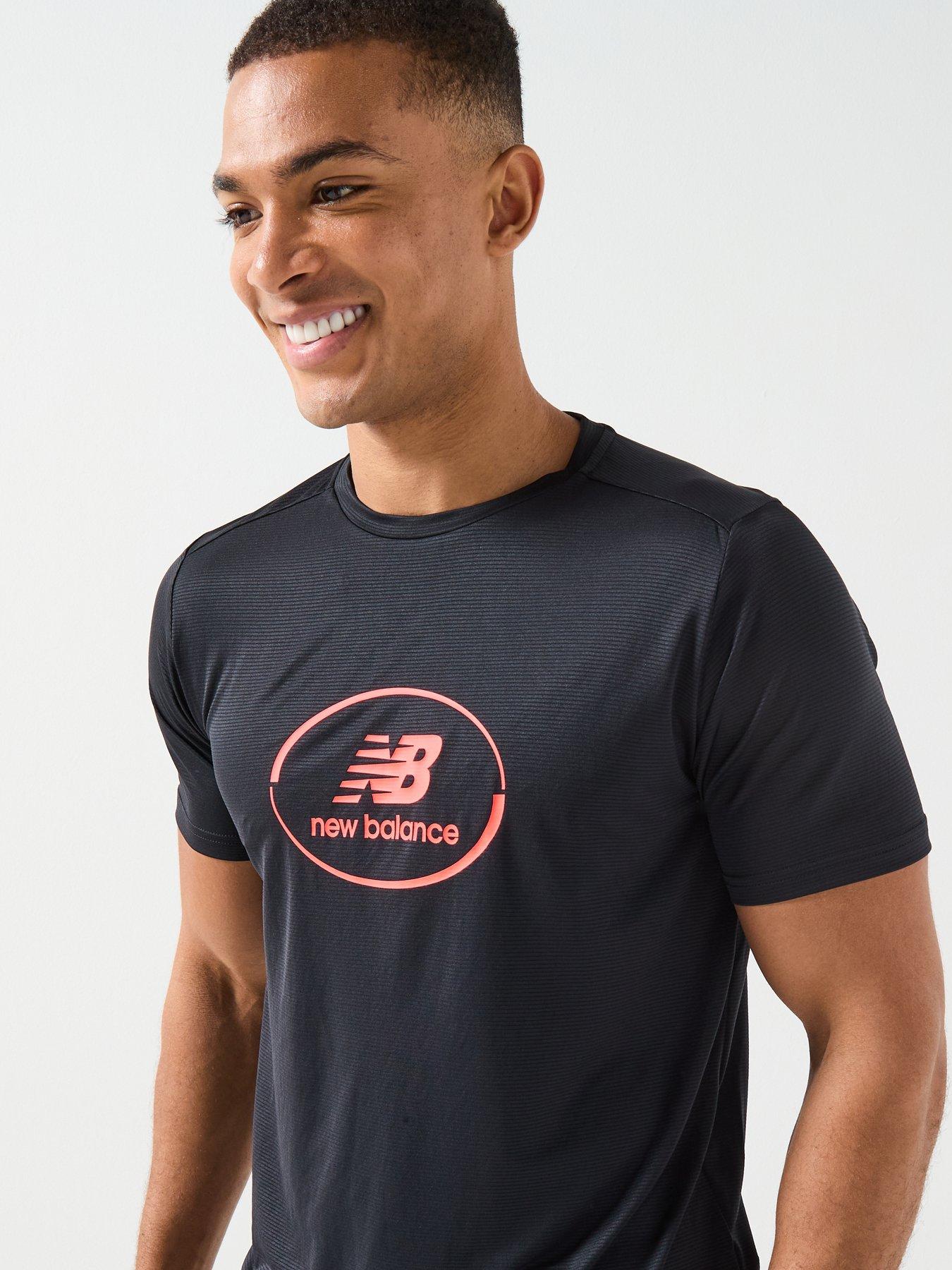 Image 4 of 4 of New Balance Mens Running Essential Graphic T-Shirt - Black