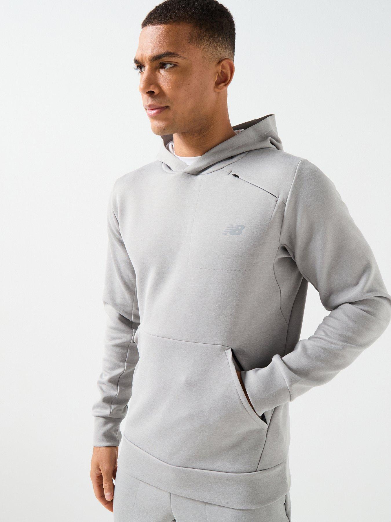 New Balance Mens Training Tech Knit Hoodie - Grey