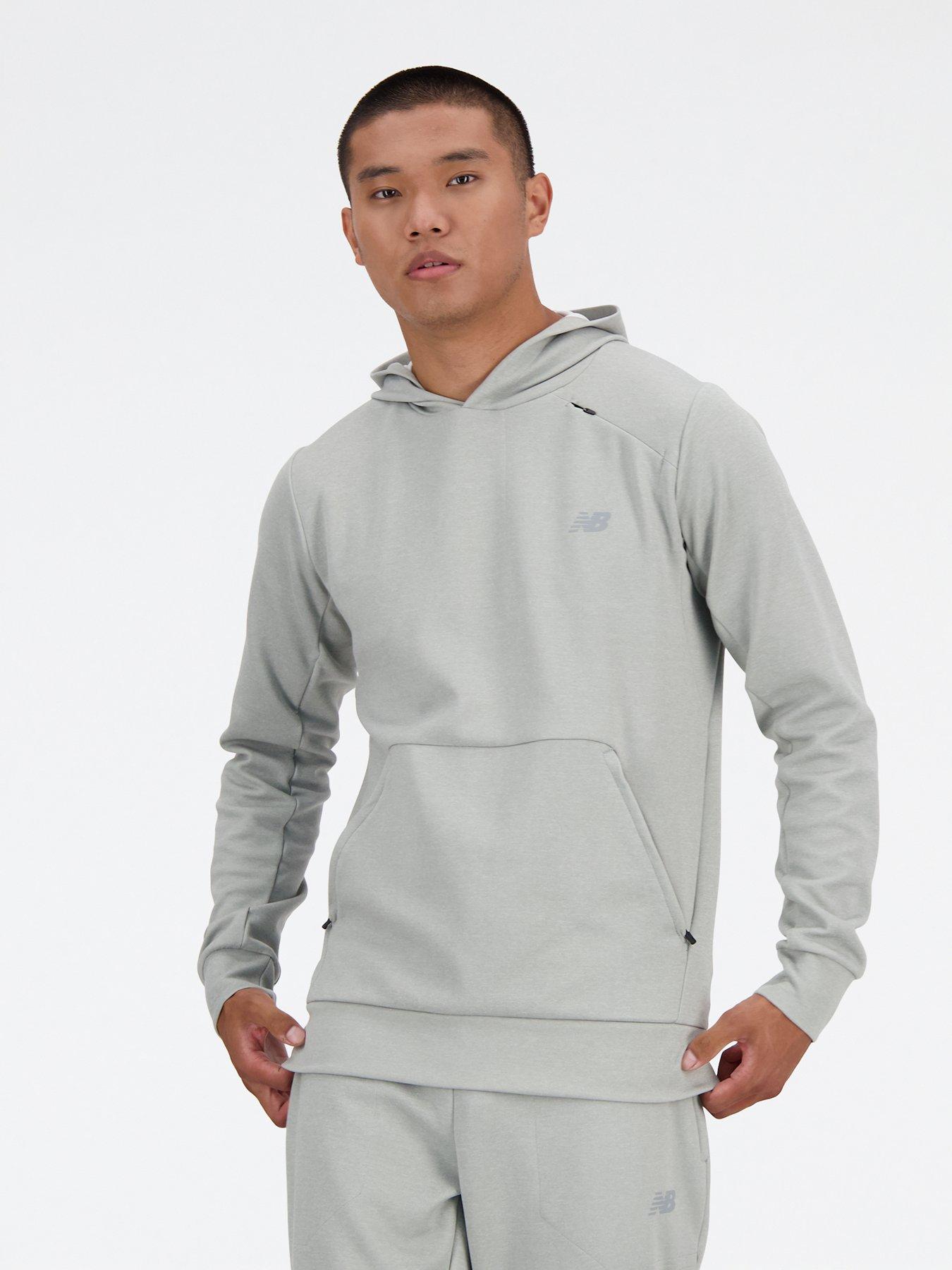 undefined Mens Training Tech Knit Hoodie - Grey