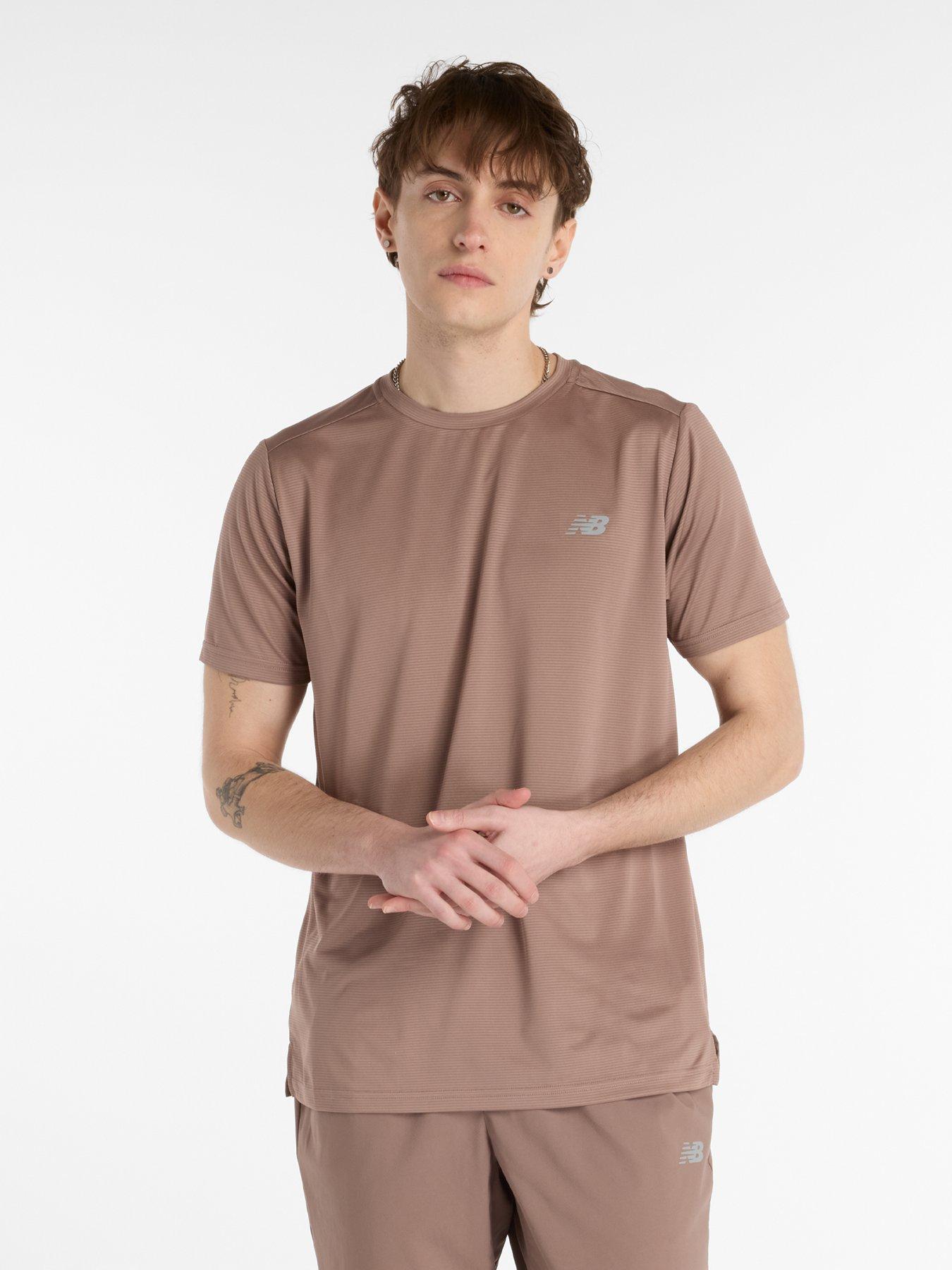 undefined Mens Running Essential T-Shirt - Brown