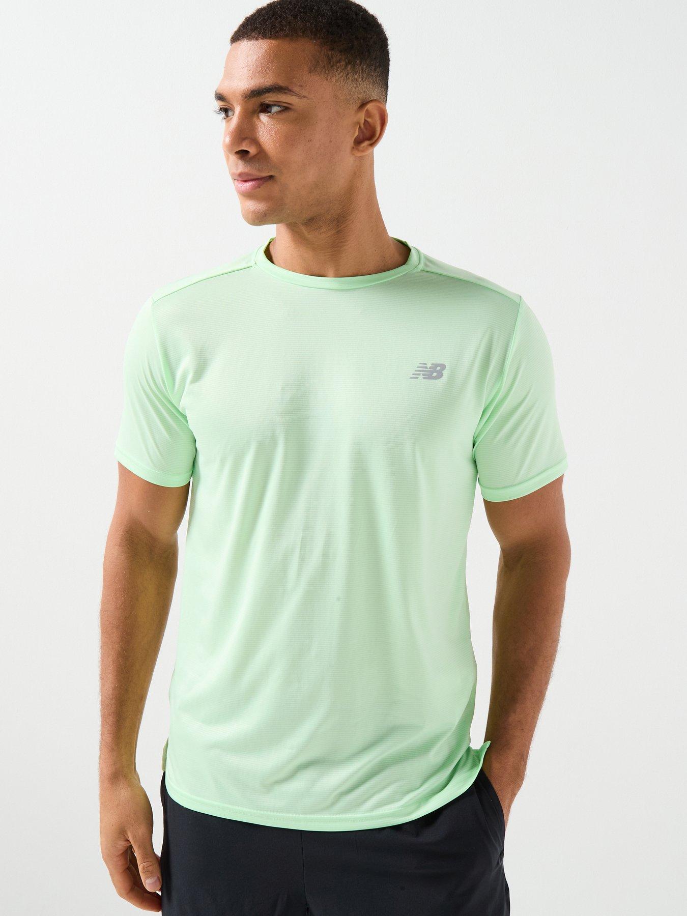  image of new-balance-mens-running-essential-t-shirt-green